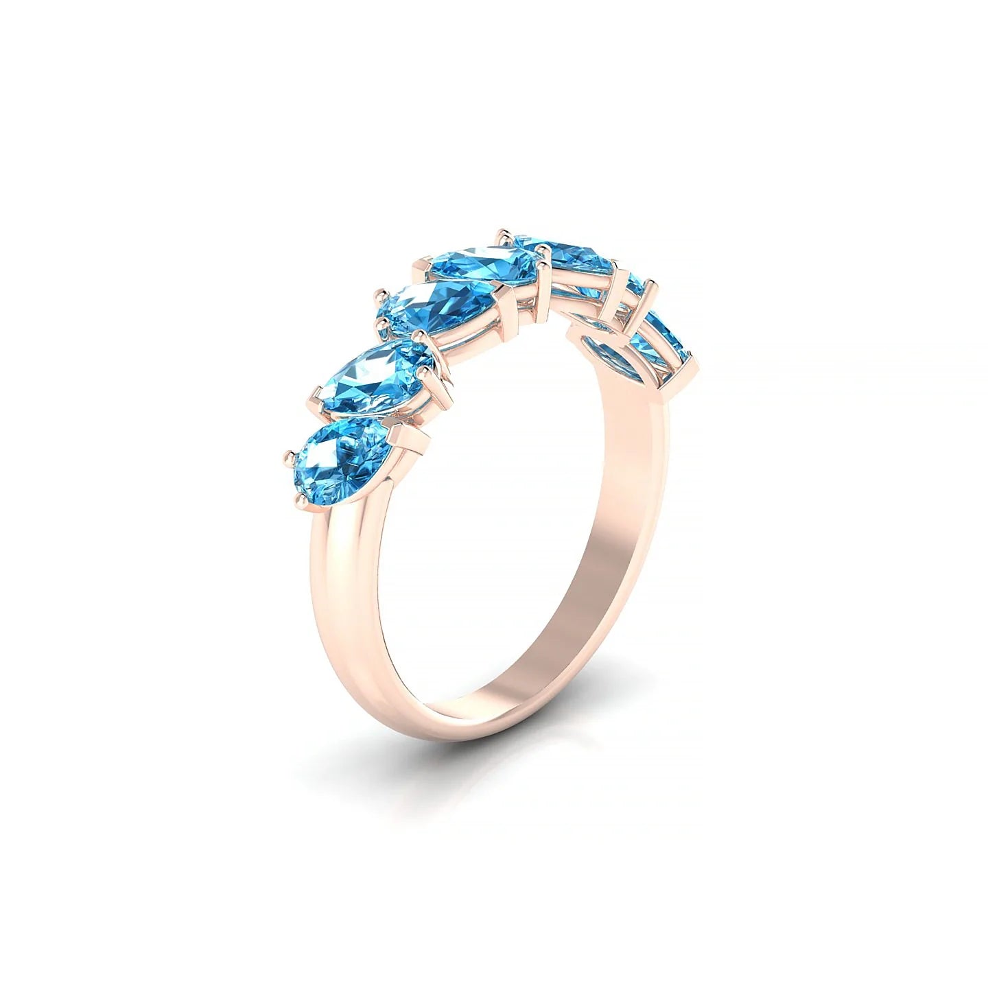 Mist | 18k Rose Gold 5 x 3 mm Pear Topaz Ring