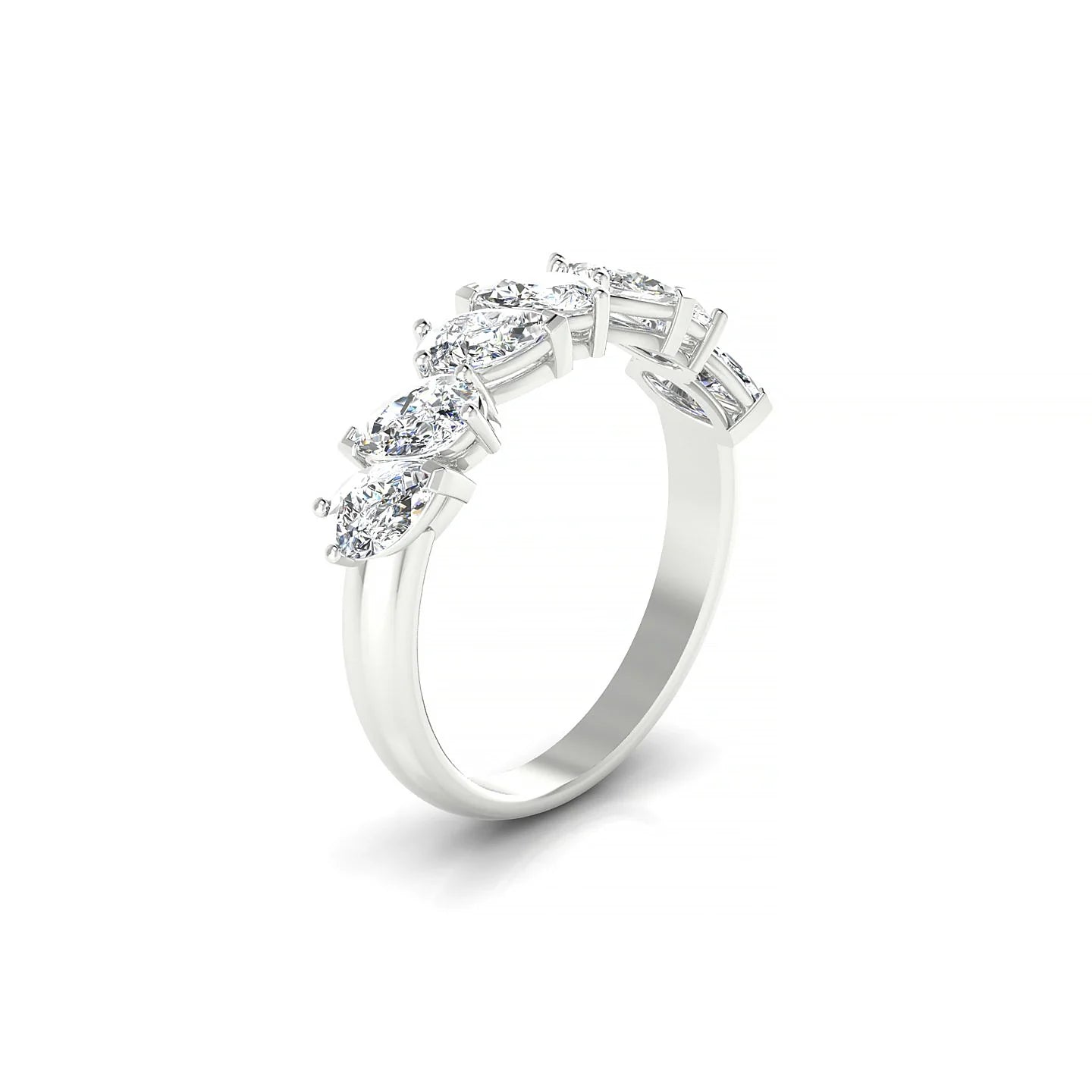 Mist | 18k White Gold 5 x 3 mm Pear Diamond Ring