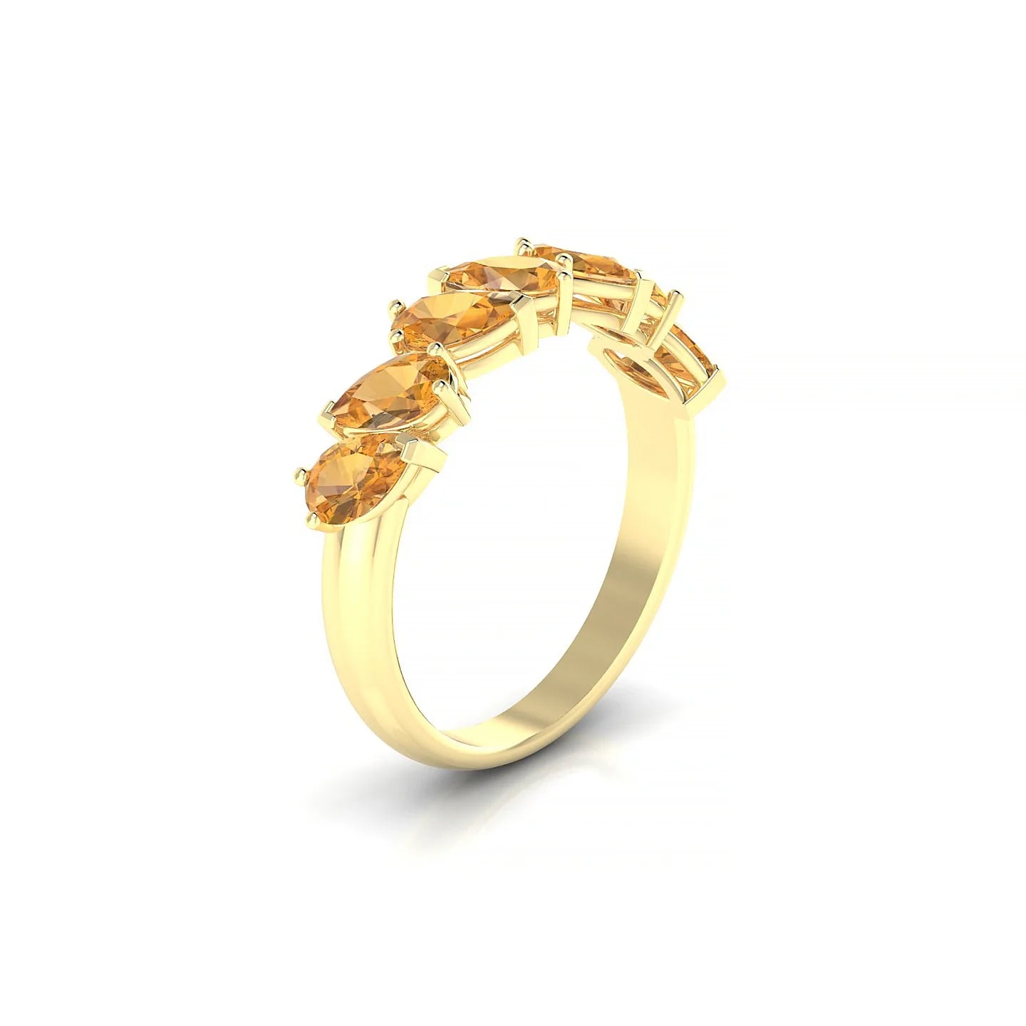 Mist | 18k Yellow Gold 5 x 3 mm Pear Citrine Ring