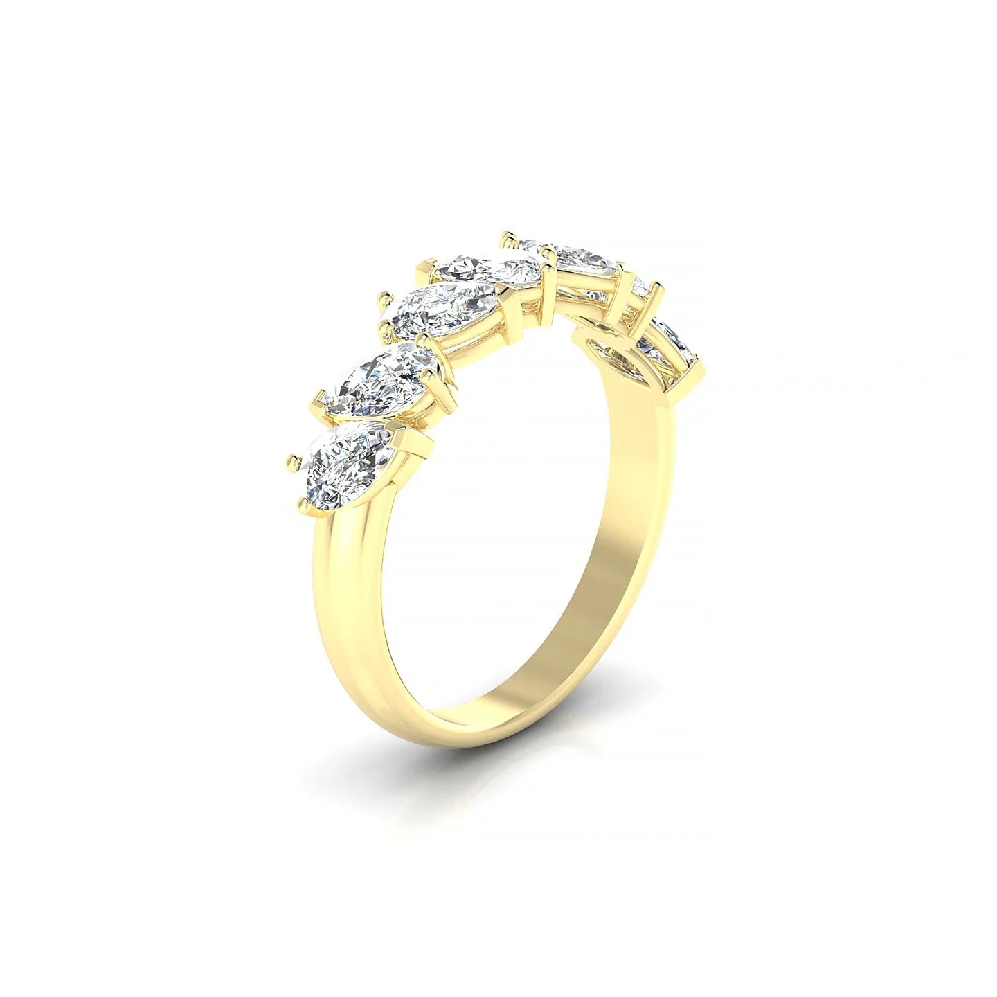 Mist | 18k Yellow Gold 5 x 3 mm Pear Diamond Ring