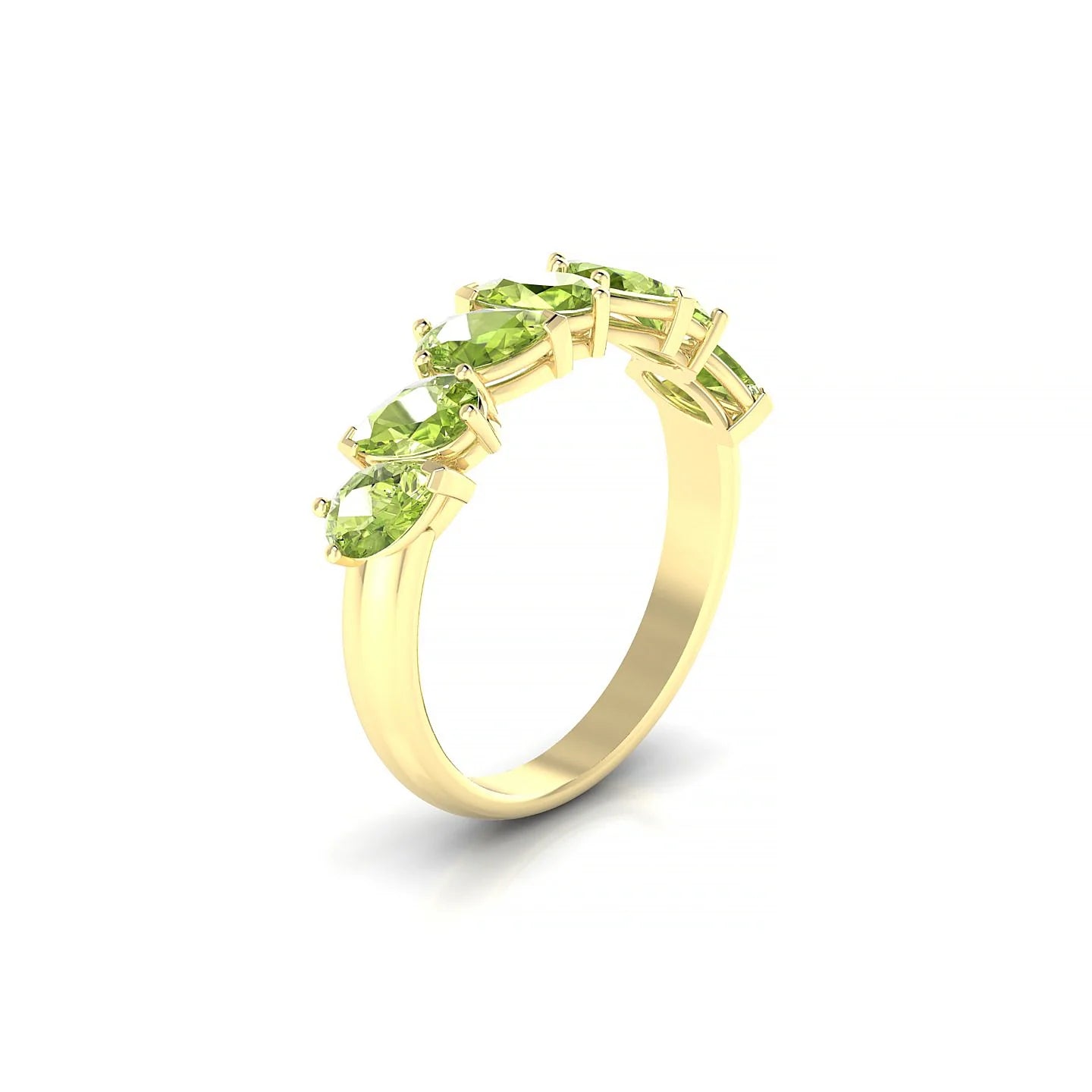 Mist | 18k Yellow Gold 5 x 3 mm Pear Peridot Ring