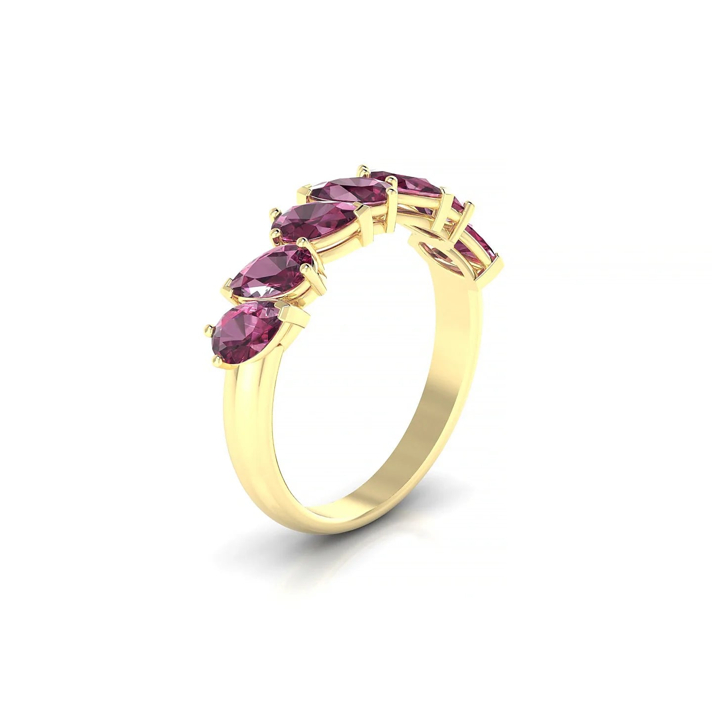 Mist | 18k Yellow Gold 5 x 3 mm Pear Rhodolite Ring