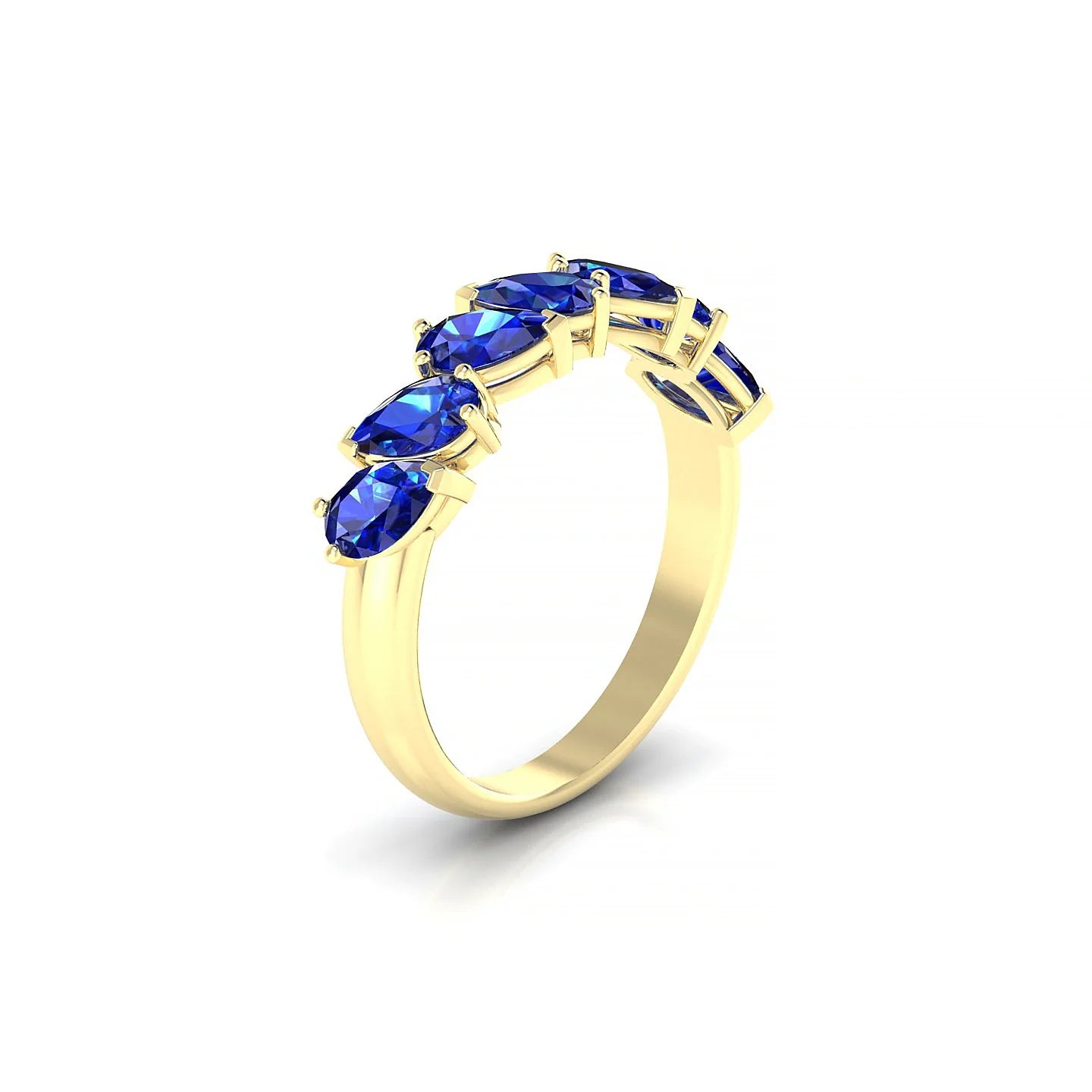 Mist | 18k Yellow Gold 5 x 3 mm Pear Sapphire Ring