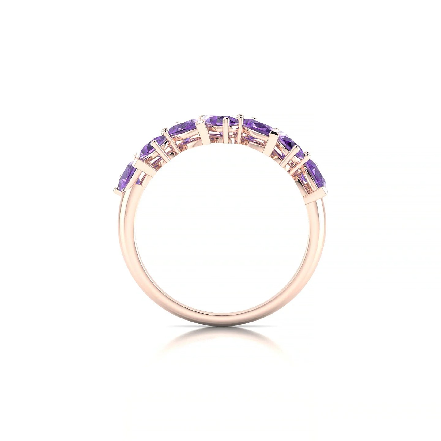 Mist | 18k Rose Gold 5 x 3 mm Pear Amethyst Ring