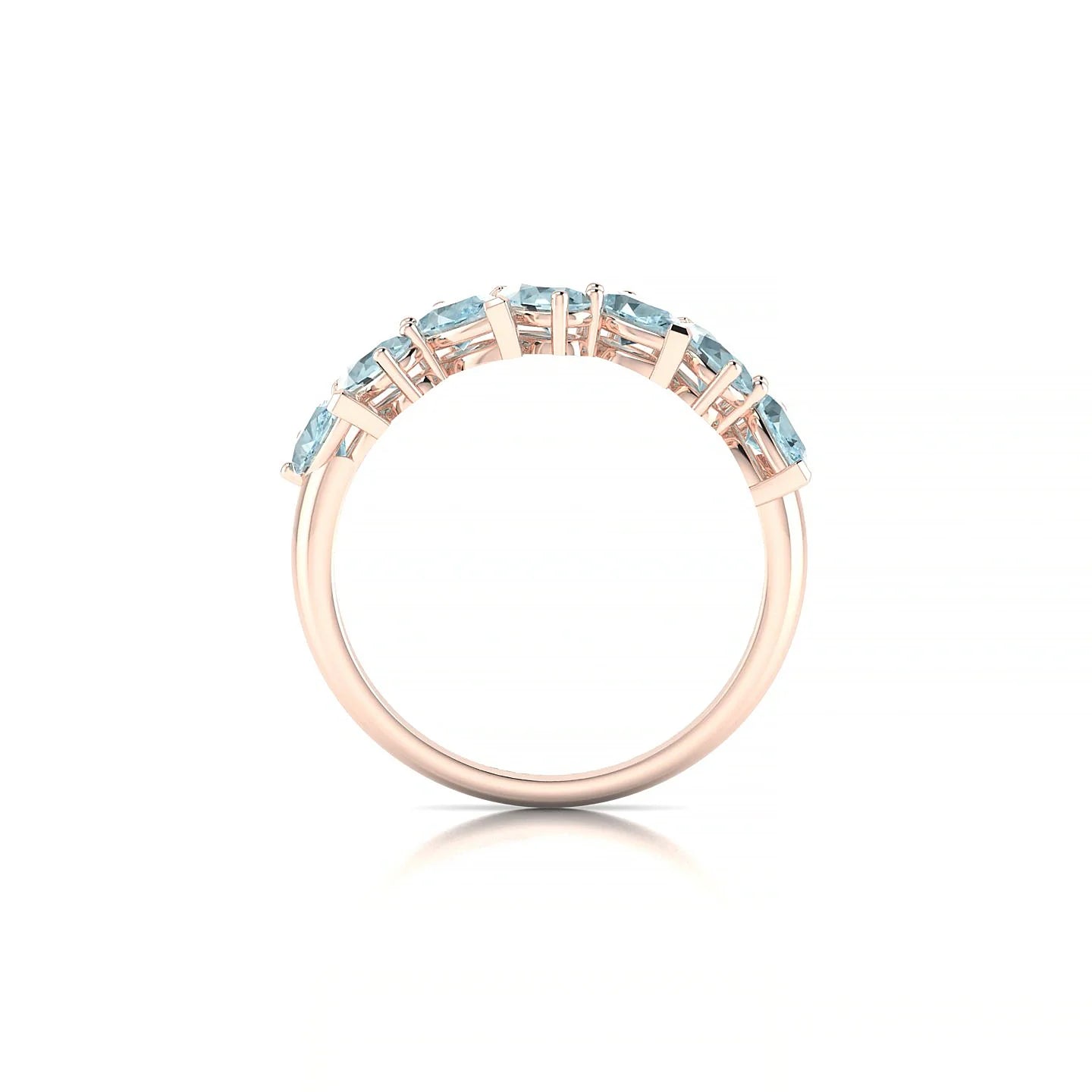 Mist | 18k Rose Gold 5 x 3 mm Pear Aquamarine Ring