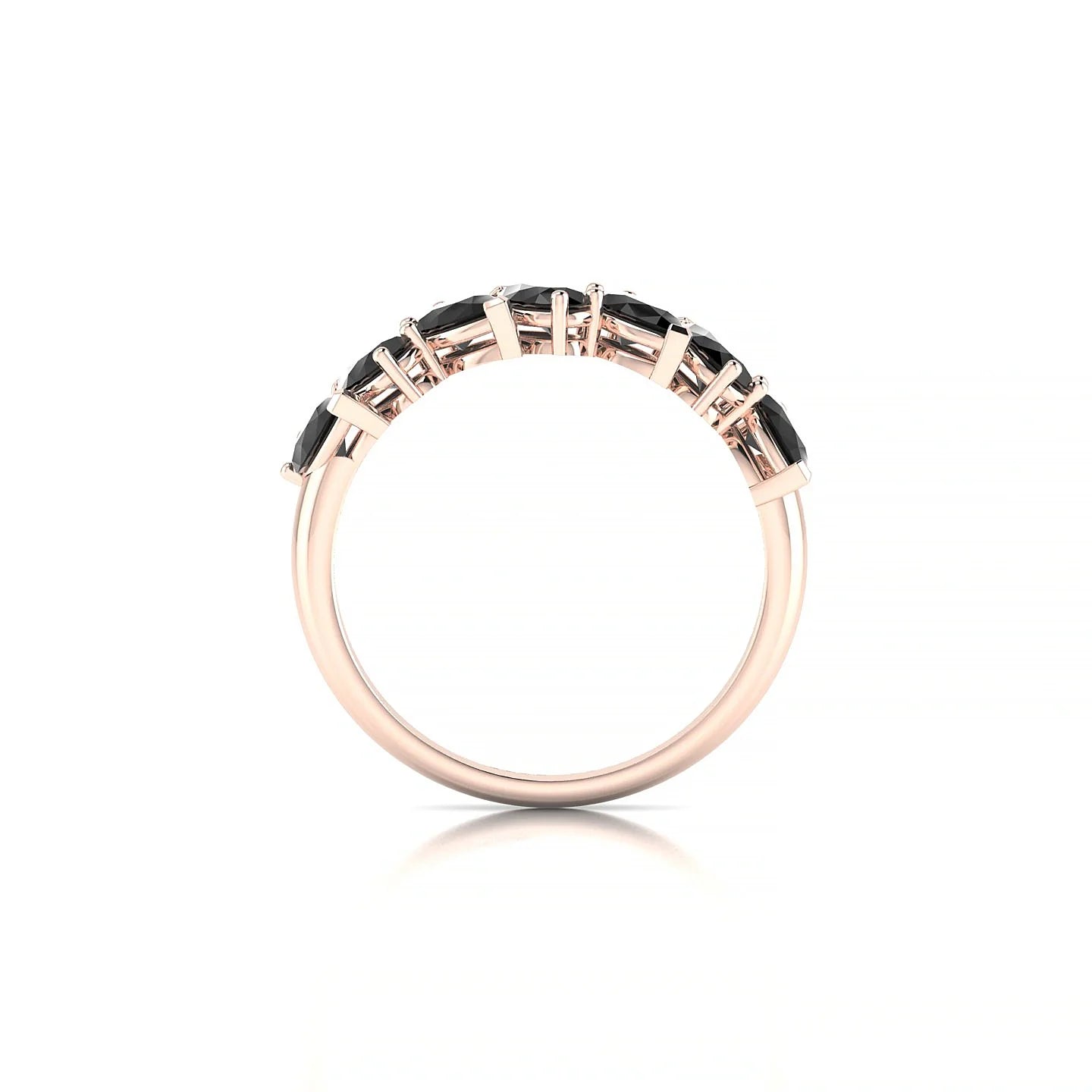 Mist | 18k Rose Gold 5 x 3 mm Pear Black Diamond Ring