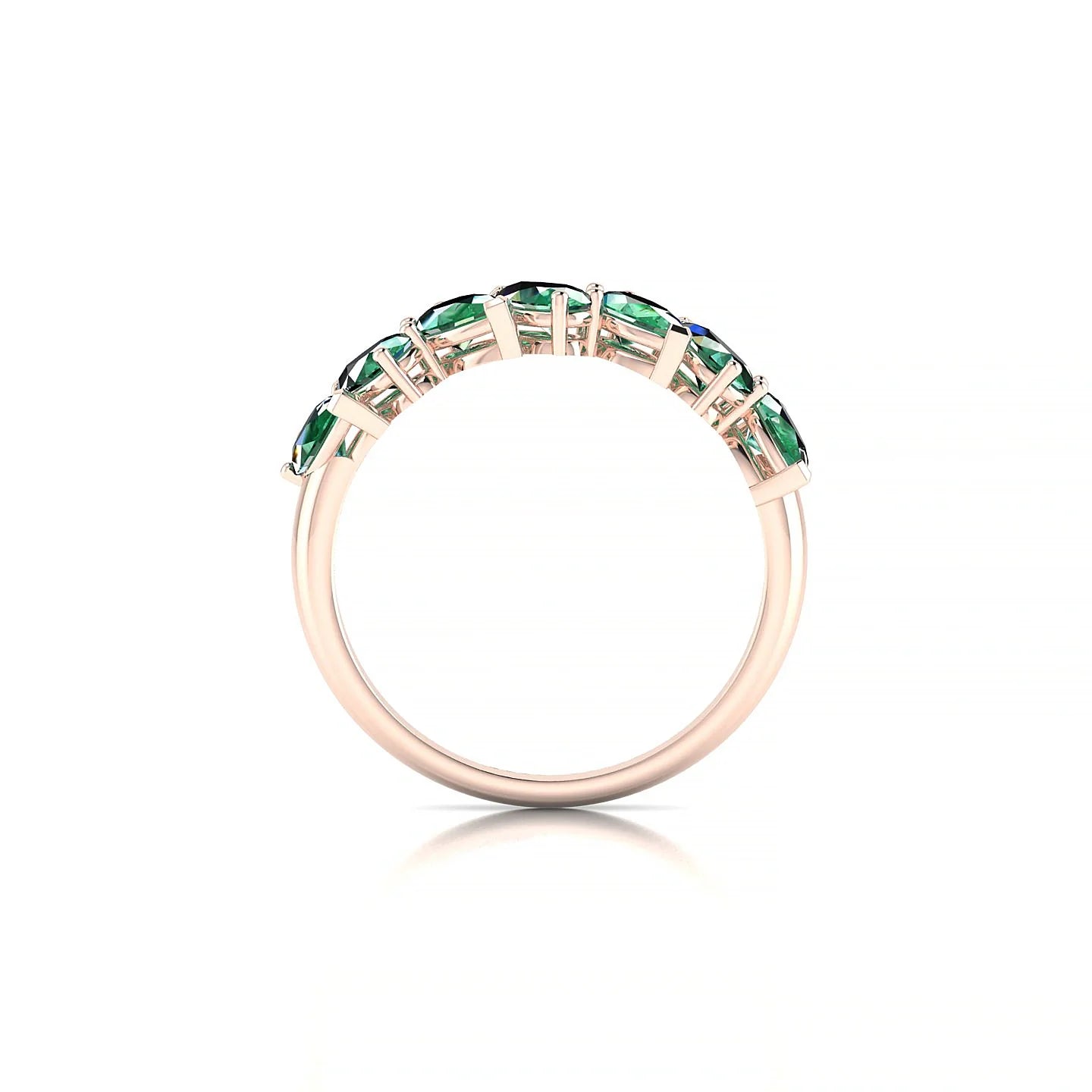 Mist | 18k Rose Gold 5 x 3 mm Pear Emerald Ring