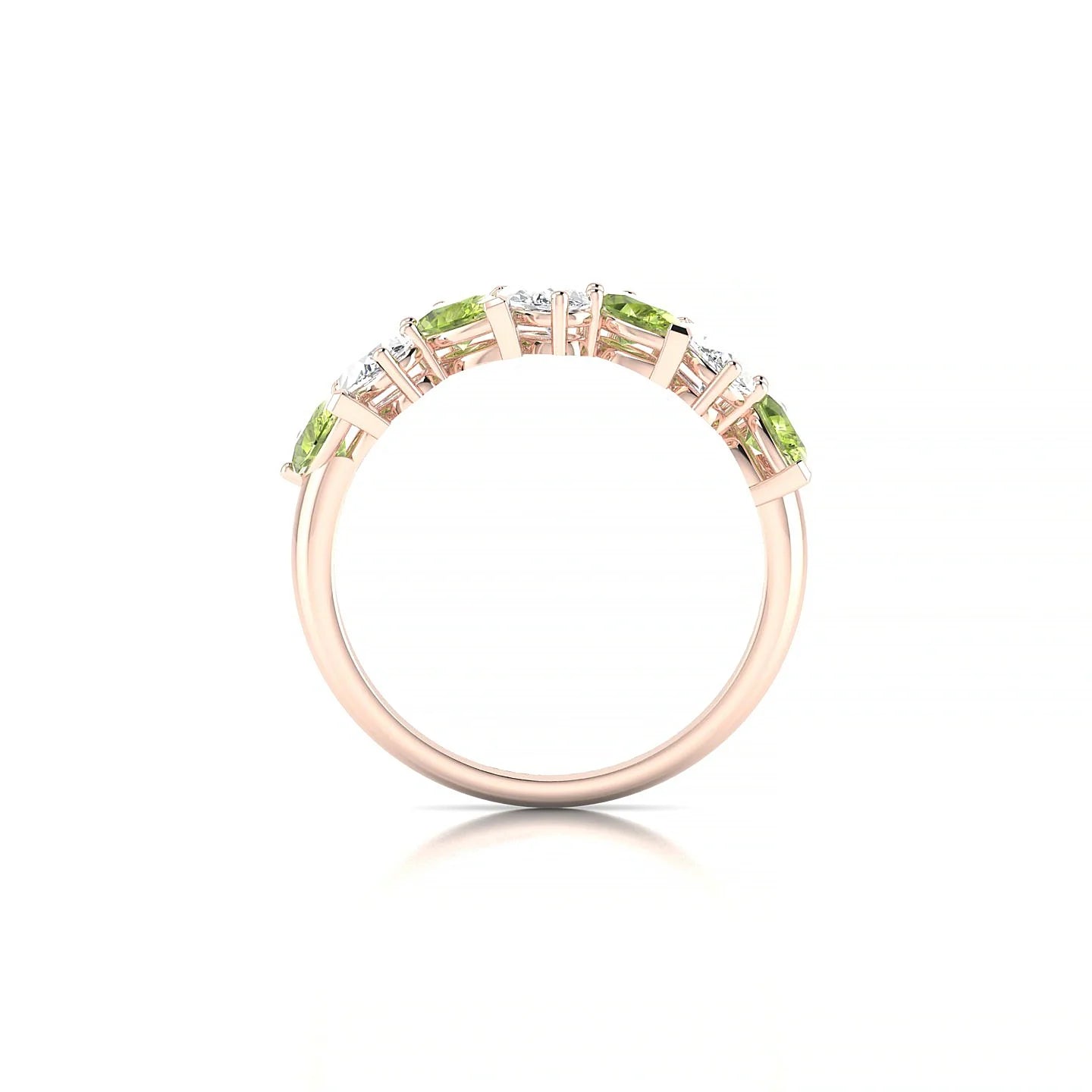 Mist | 18k Rose Gold 5 x 3 mm Pear Peridot & Diamond Ring