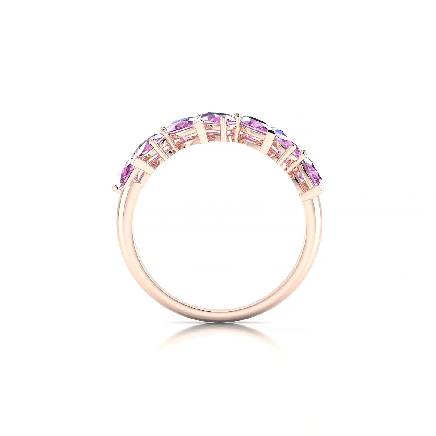 Mist | 18k Rose Gold 5 x 3 mm Pear Pink Sapphire Ring