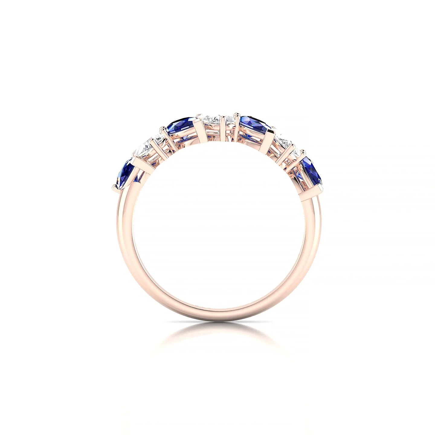 Mist | 18k Rose Gold 5 x 3 mm Pear Sapphire & Diamond Ring