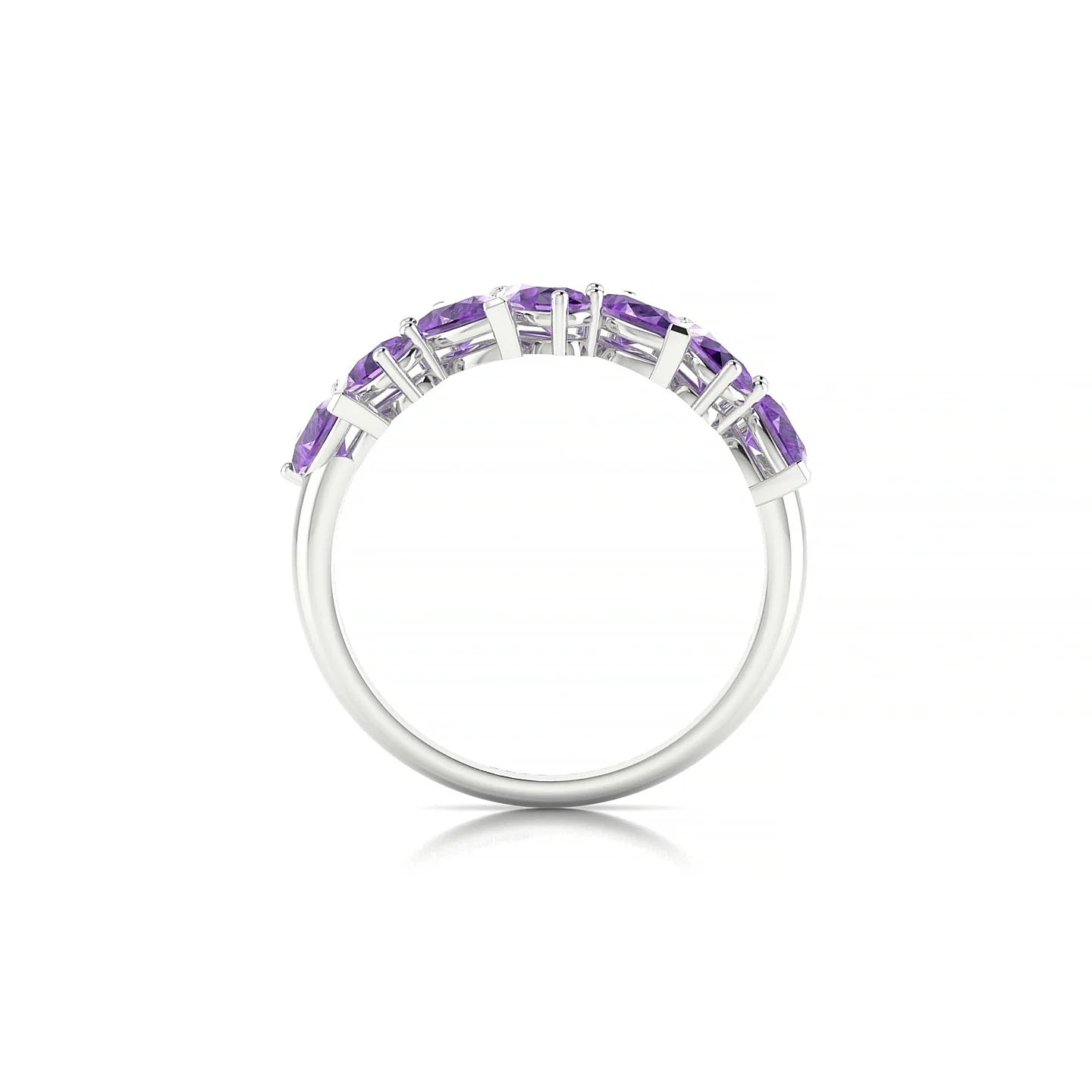 Mist | 18k White Gold 5 x 3 mm Pear Amethyst Ring