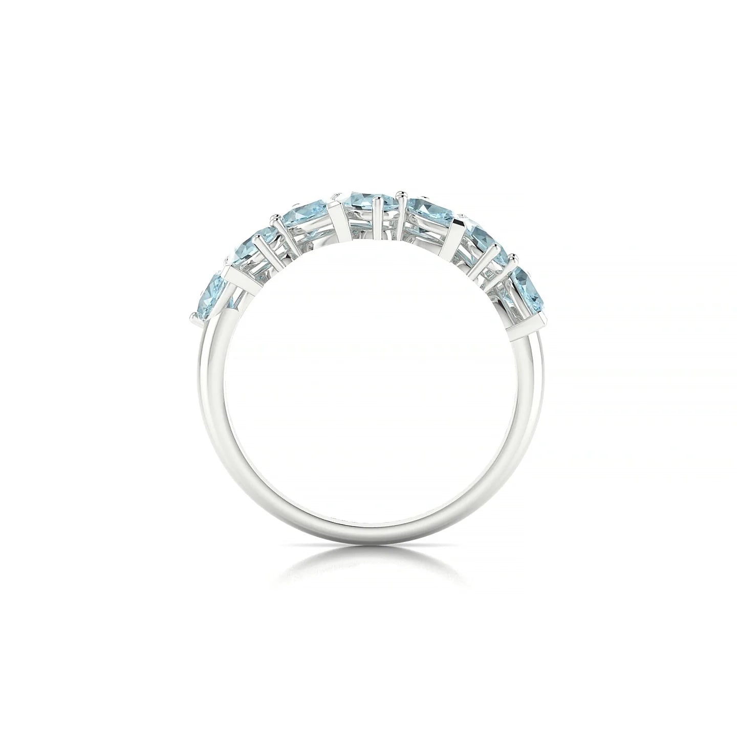 Mist | 18k White Gold 5 x 3 mm Pear Aquamarine Ring