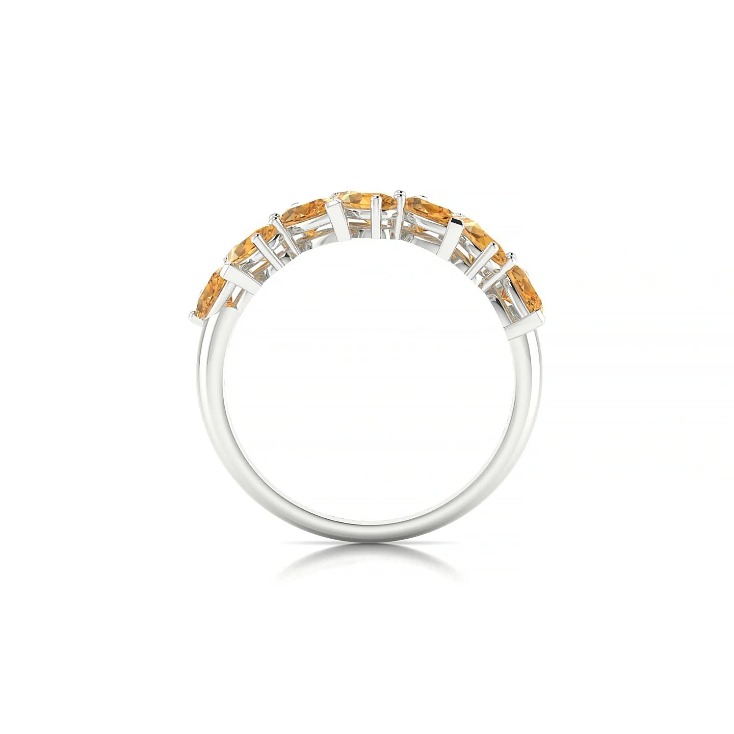 Mist | 18k White Gold 5 x 3 mm Pear Citrine Ring
