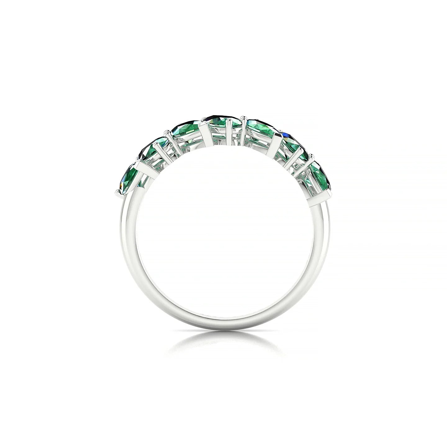 Mist | 18k White Gold 5 x 3 mm Pear Emerald Ring