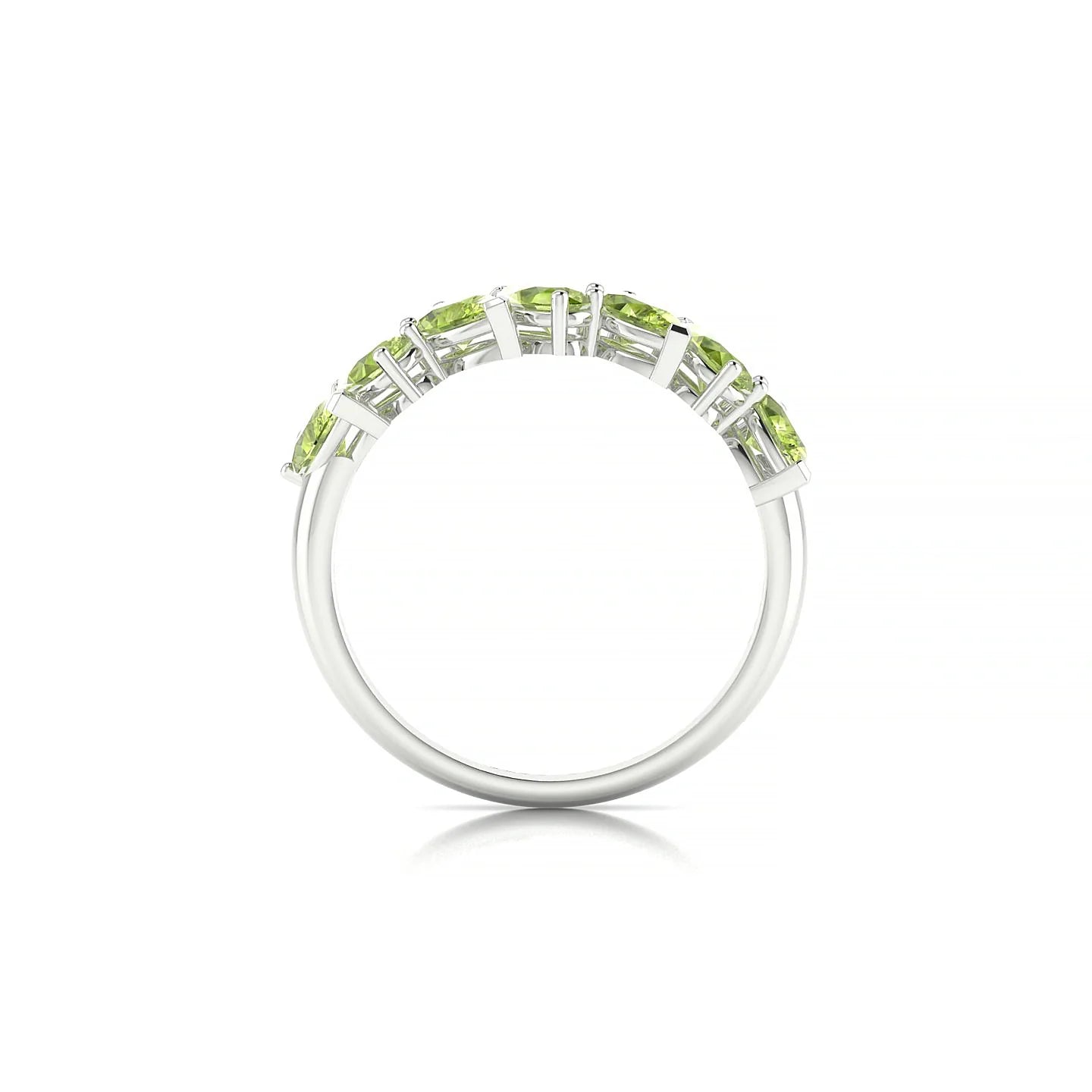 Mist | 18k White Gold 5 x 3 mm Pear Peridot Ring
