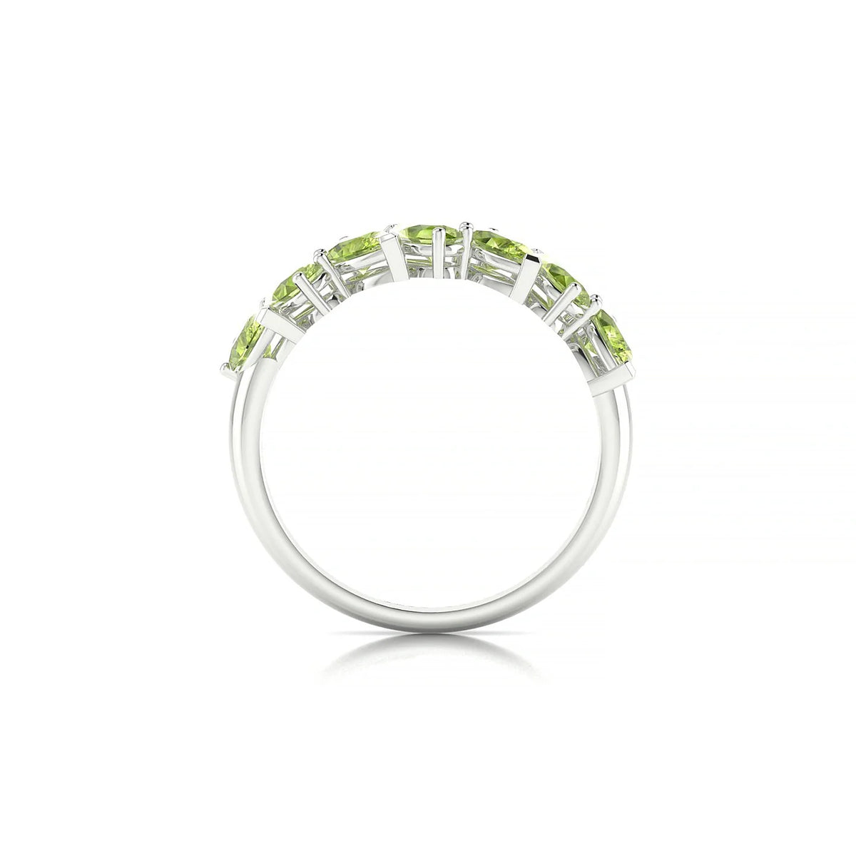 Mist | 18k White Gold 5 x 3 mm Pear Peridot Ring