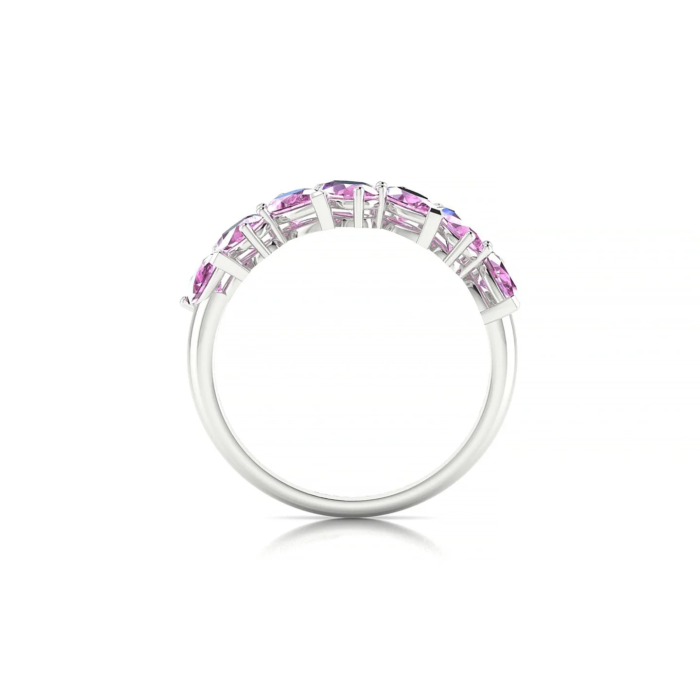 Mist | 18k White Gold 5 x 3 mm Pear Pink Sapphire Ring