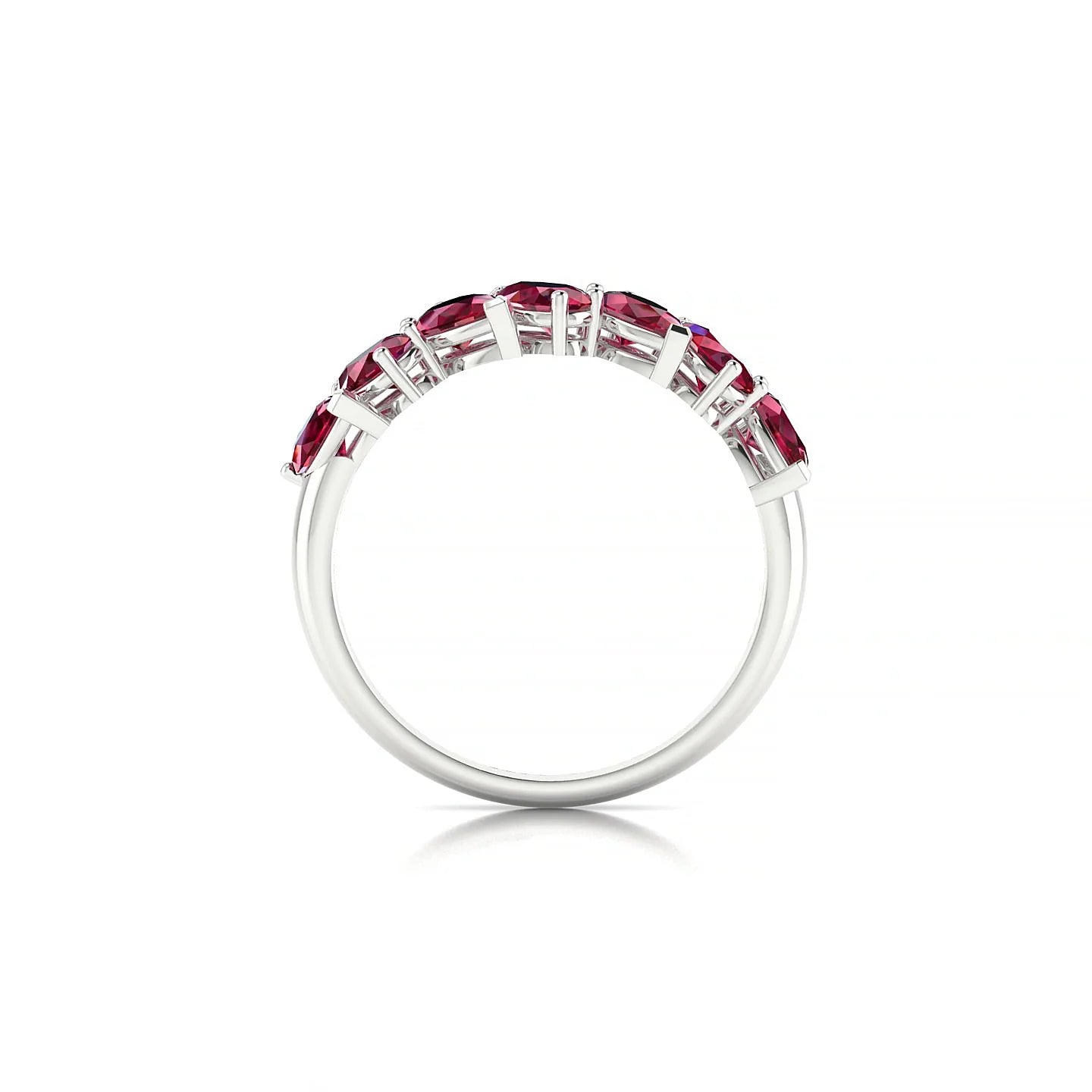 Mist | 18k White Gold 5 x 3 mm Pear Ruby Ring