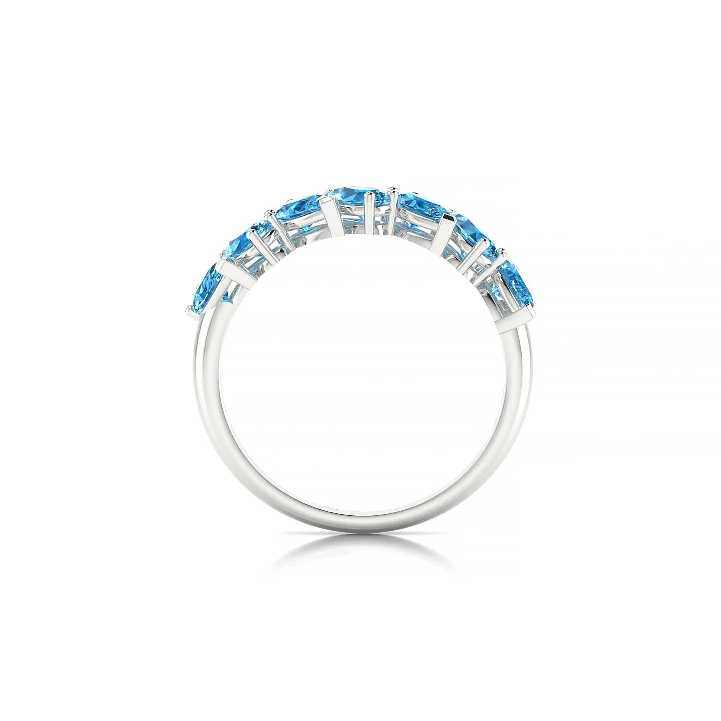 Mist | 18k White Gold 5 x 3 mm Pear Topaz Ring