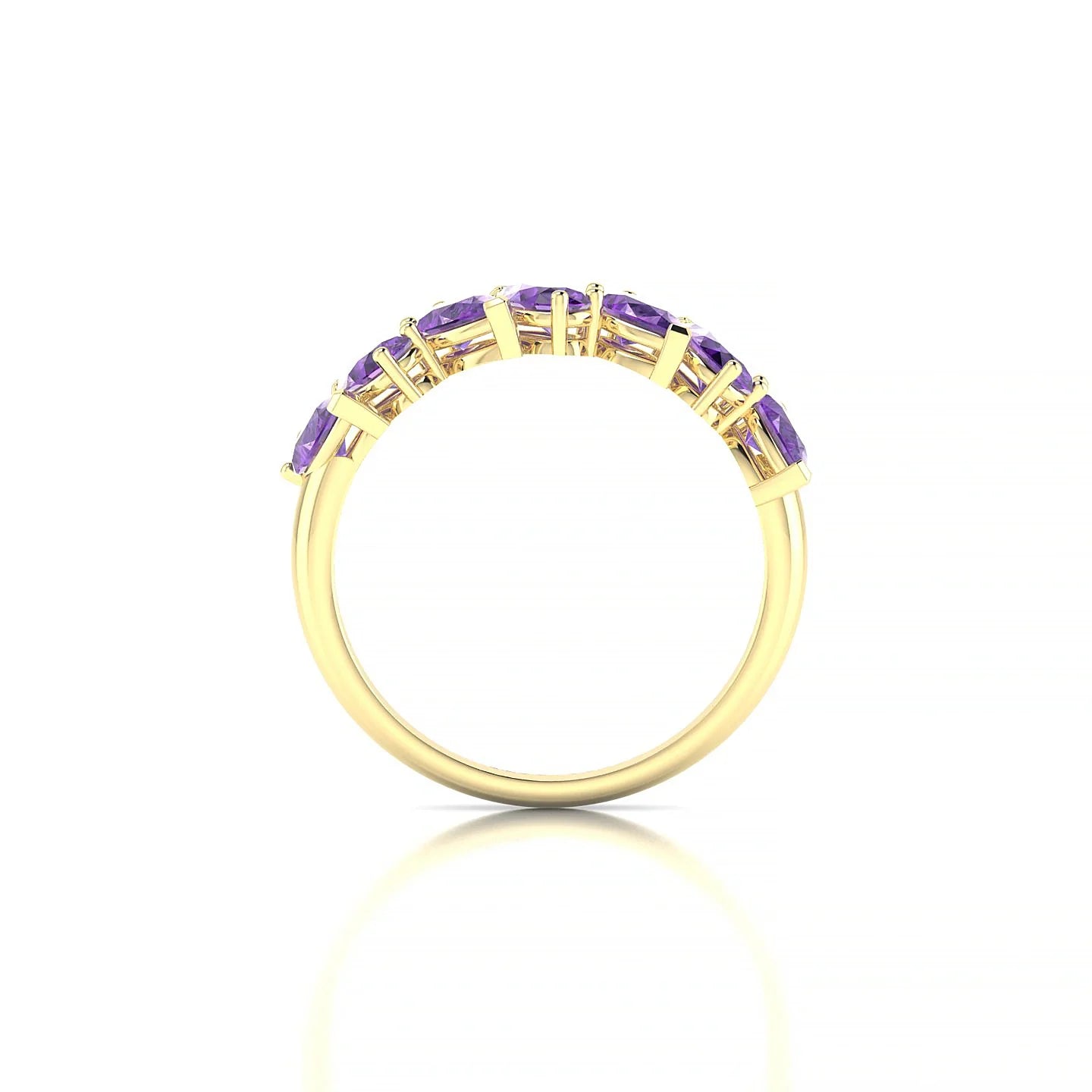 Mist | 18k Yellow Gold 5 x 3 mm Pear Amethyst Ring
