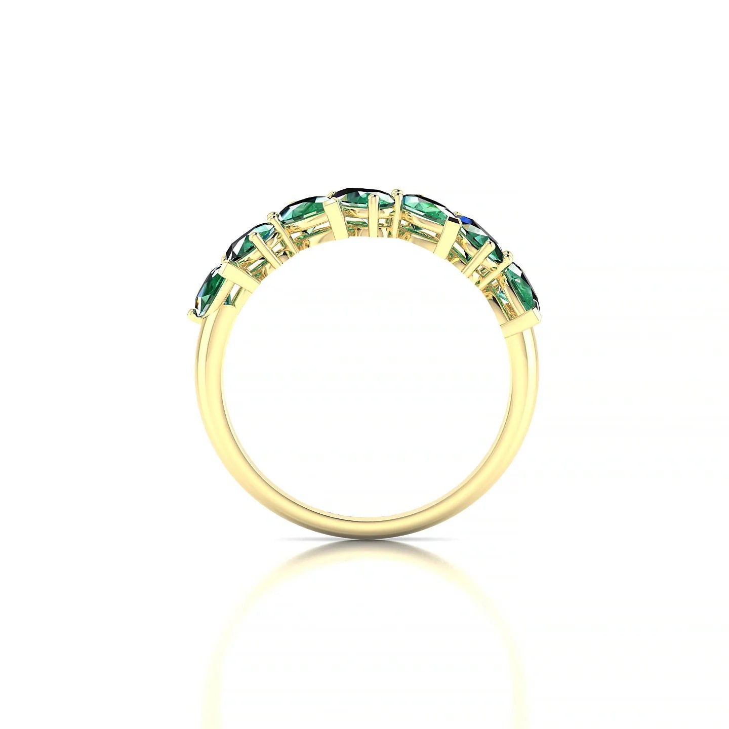 Mist | 18k Yellow Gold 5 x 3 mm Pear Emerald Ring