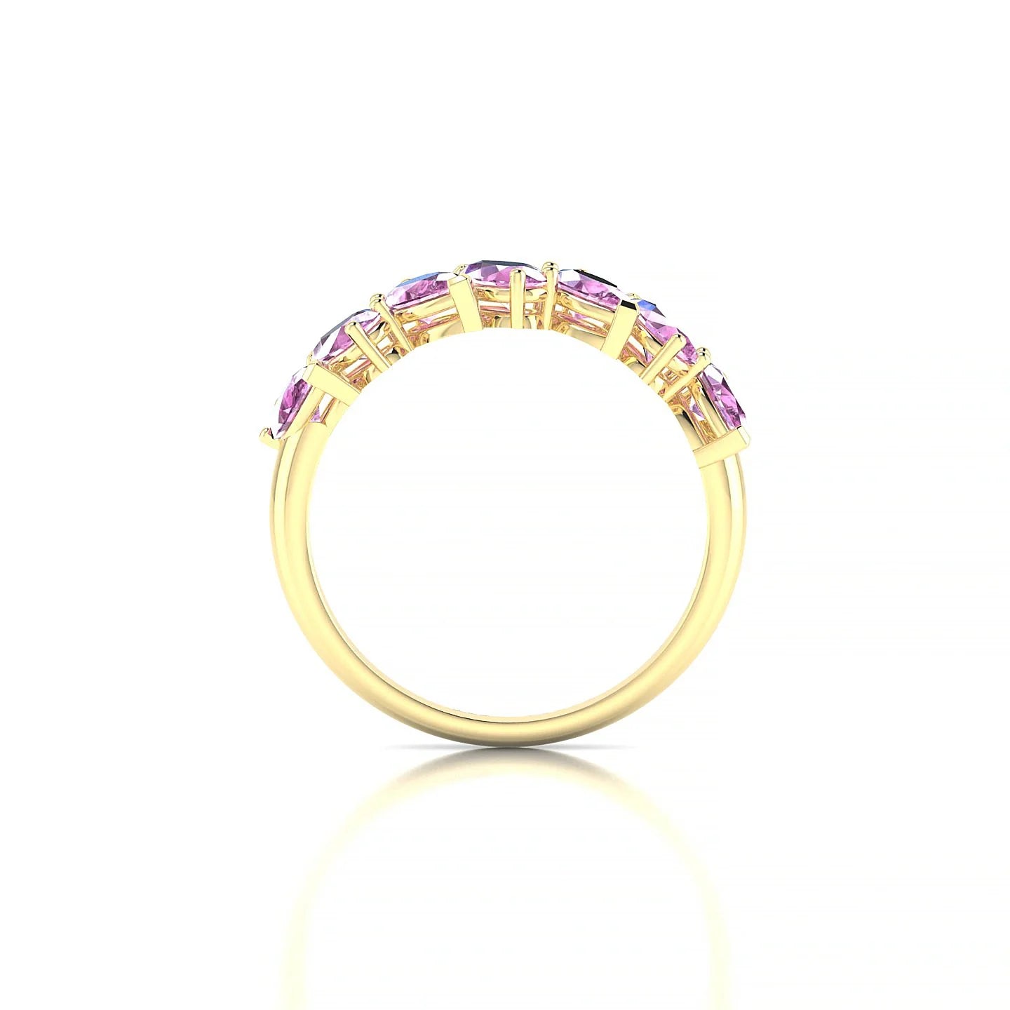 Mist | 18k Yellow Gold 5 x 3 mm Pear Pink Sapphire Ring