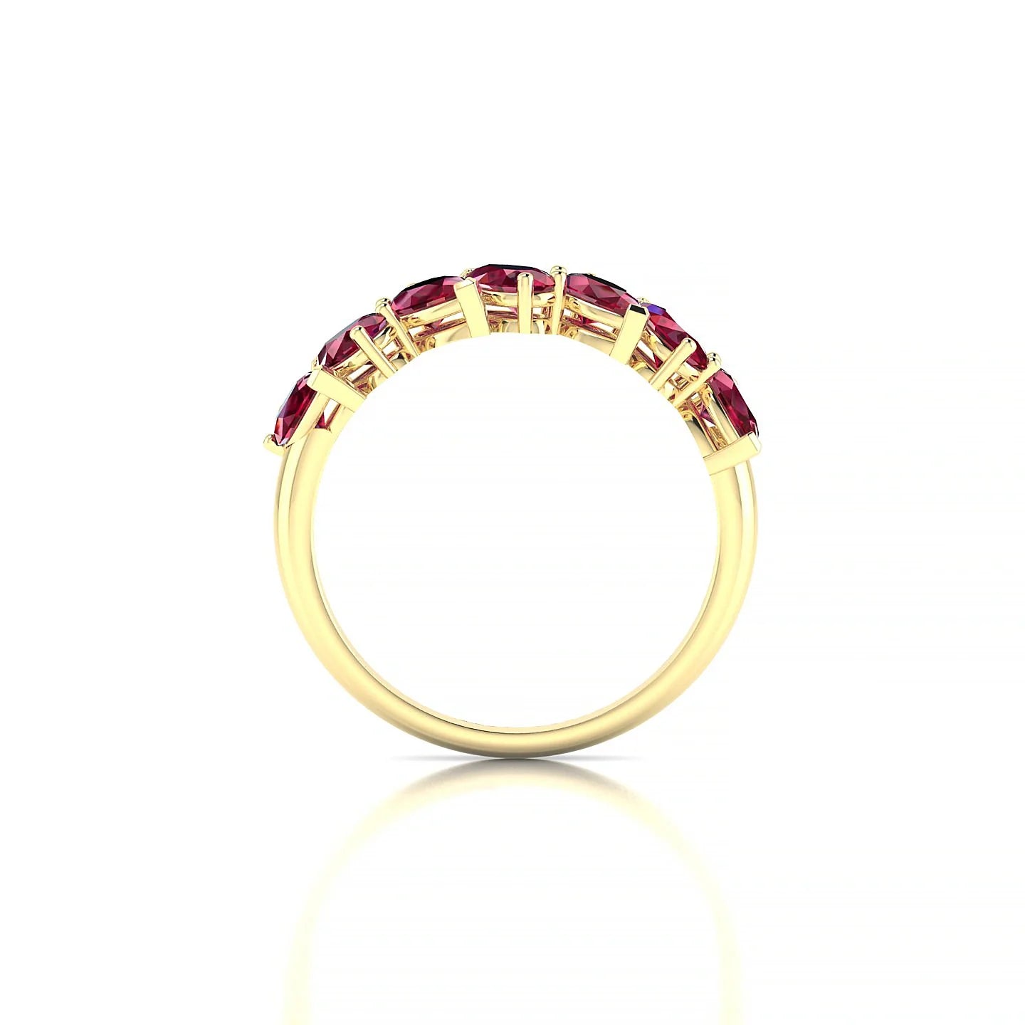 Mist | 18k Yellow Gold 5 x 3 mm Pear Ruby Ring