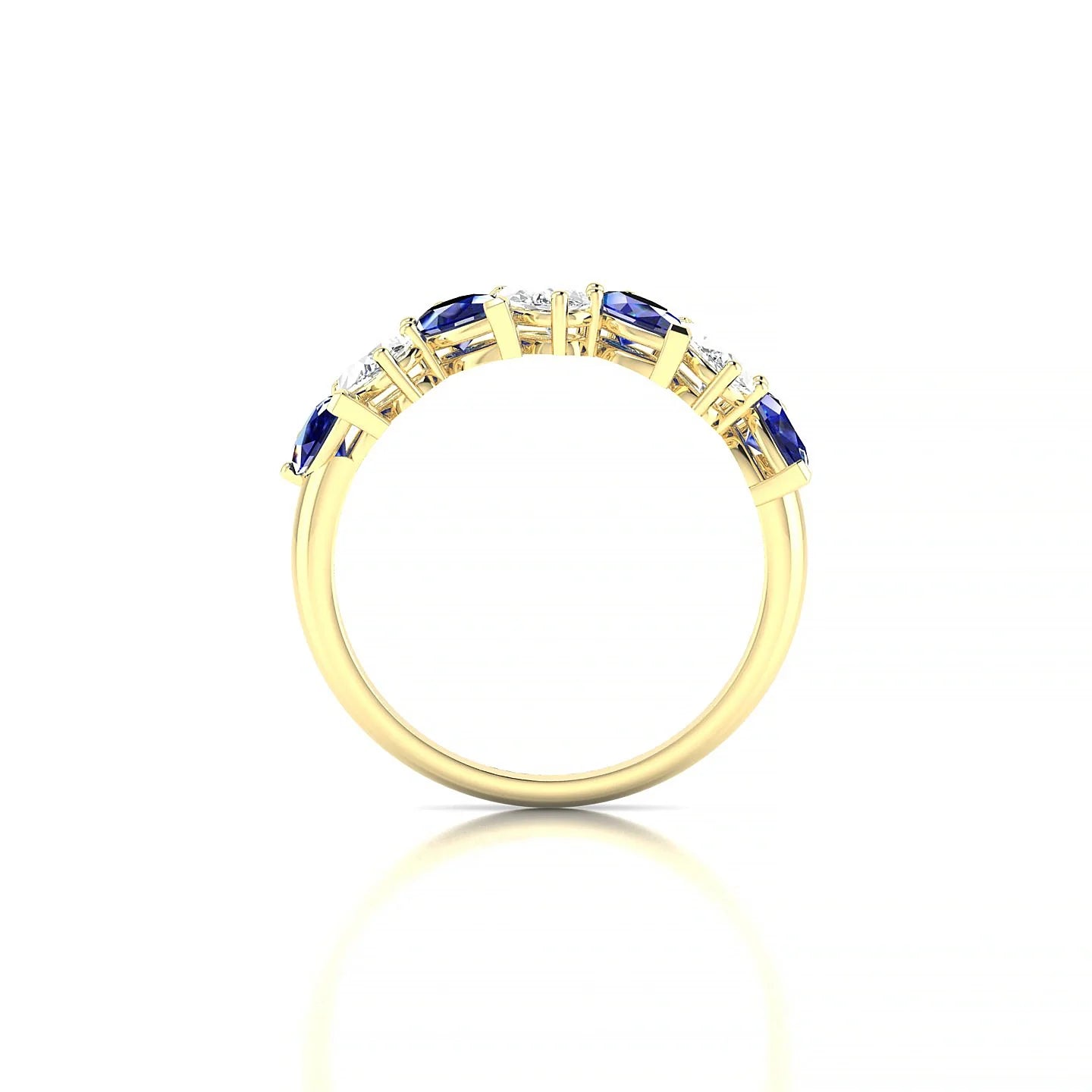 Mist | 18k Yellow Gold 5 x 3 mm Pear Sapphire & Diamond Ring
