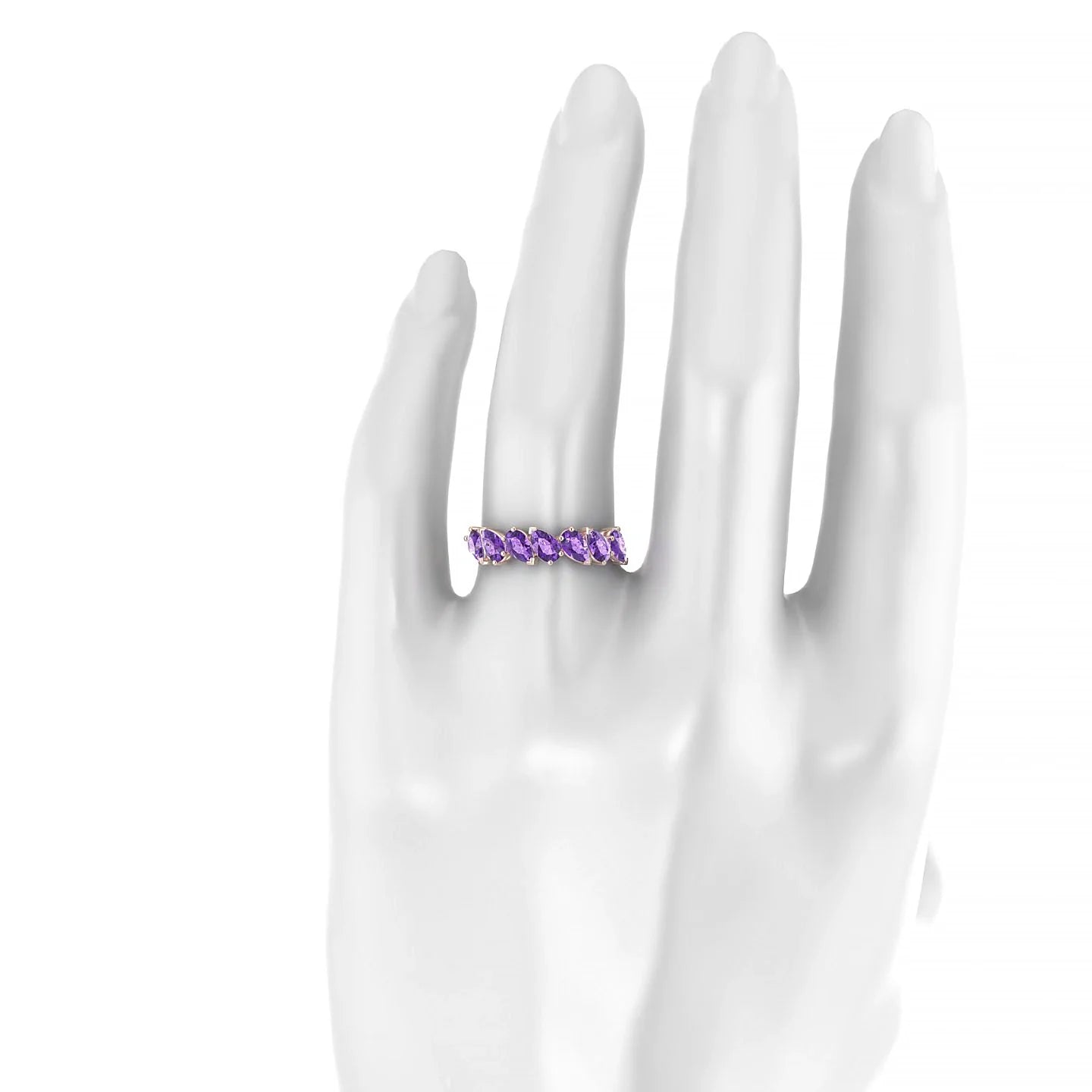 Mist | 18k Rose Gold 5 x 3 mm Pear Amethyst Ring