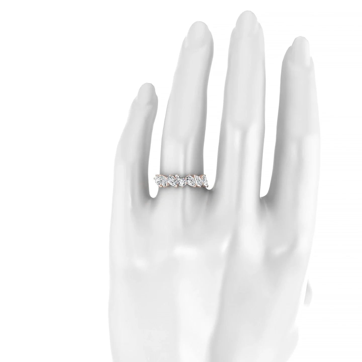 Mist | 18k Rose Gold 5 x 3 mm Pear Diamond Ring
