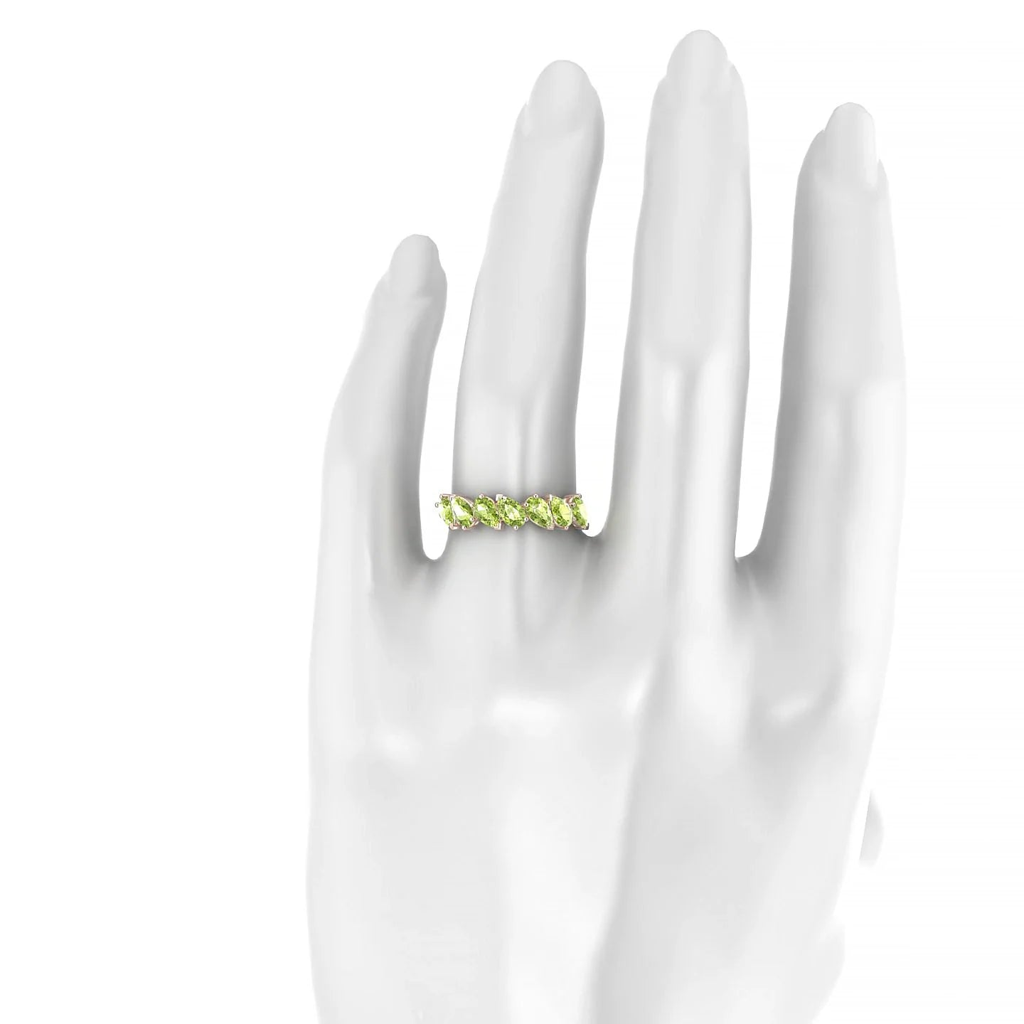 Mist | 18k Rose Gold 5 x 3 mm Pear Peridot Ring