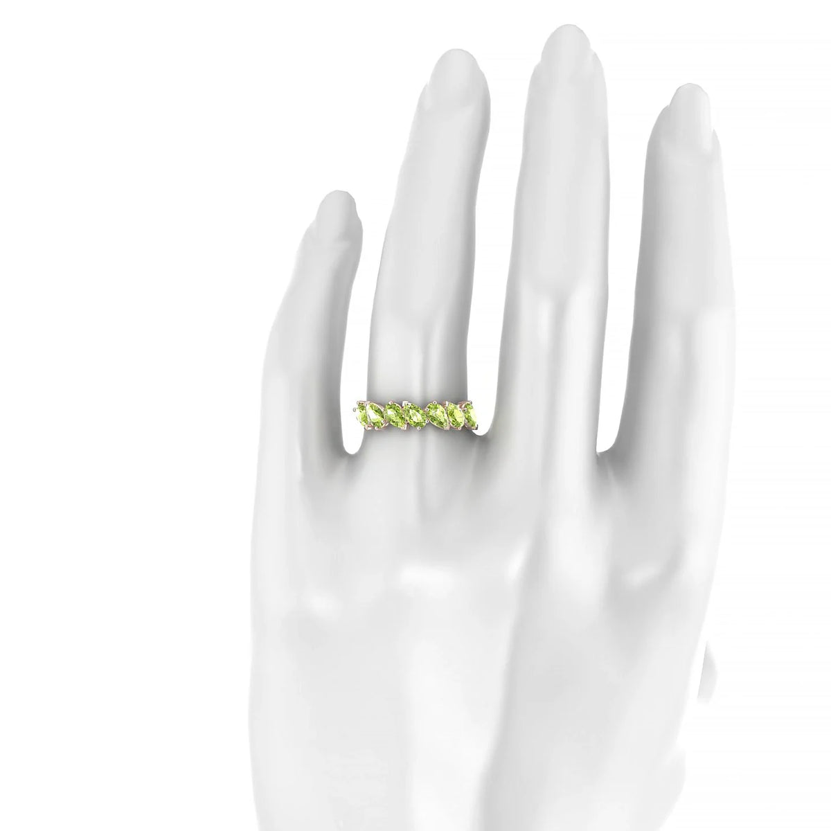 Mist | 18k Rose Gold 5 x 3 mm Pear Peridot Ring