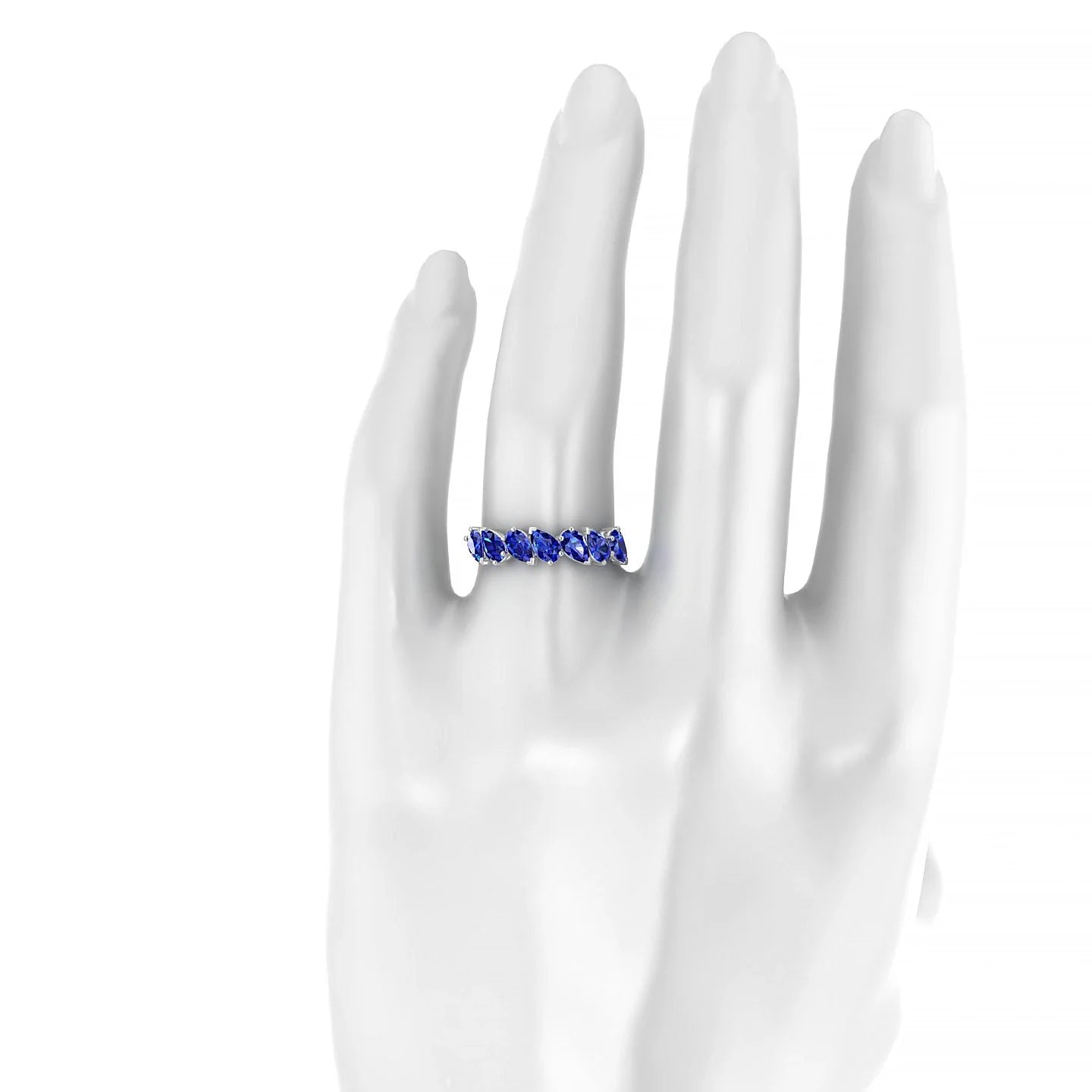 Mist | 18k White Gold 5 x 3 mm Pear Sapphire Ring