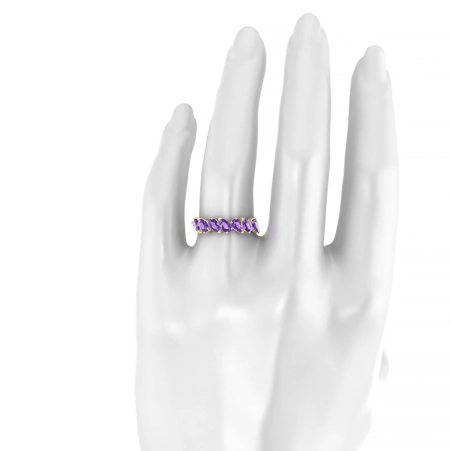 Mist | 18k Yellow Gold 5 x 3 mm Pear Amethyst Ring