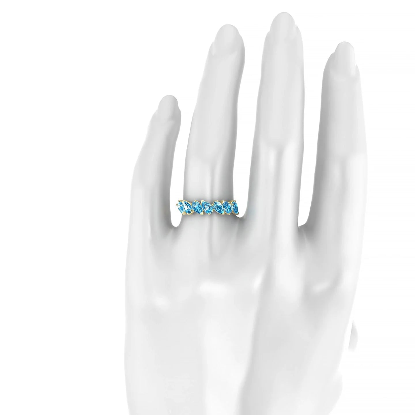 Mist | 18k Yellow Gold 5 x 3 mm Pear Topaz Ring