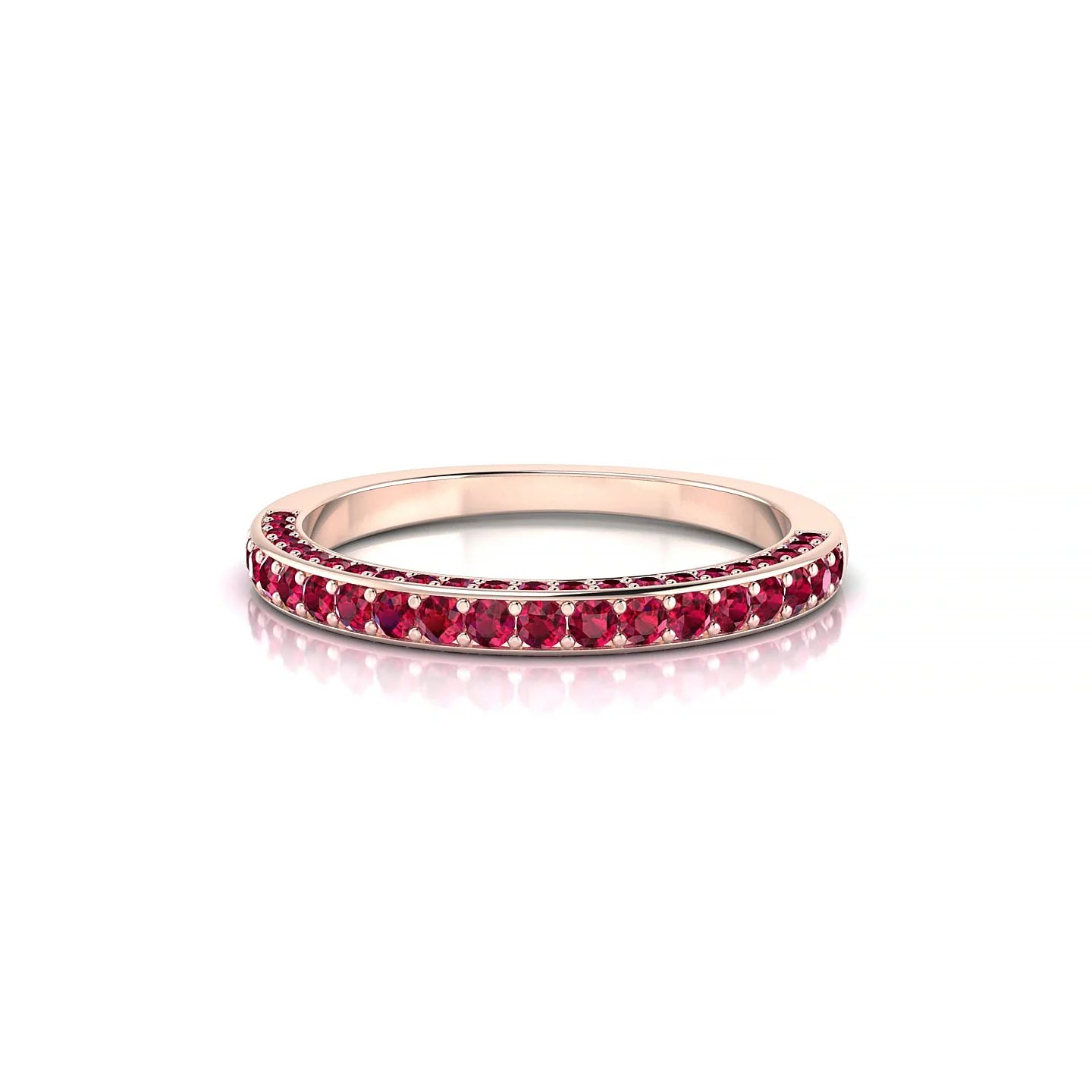 Muse | 18k Rose Gold 1.5 mm Round Ruby Ring