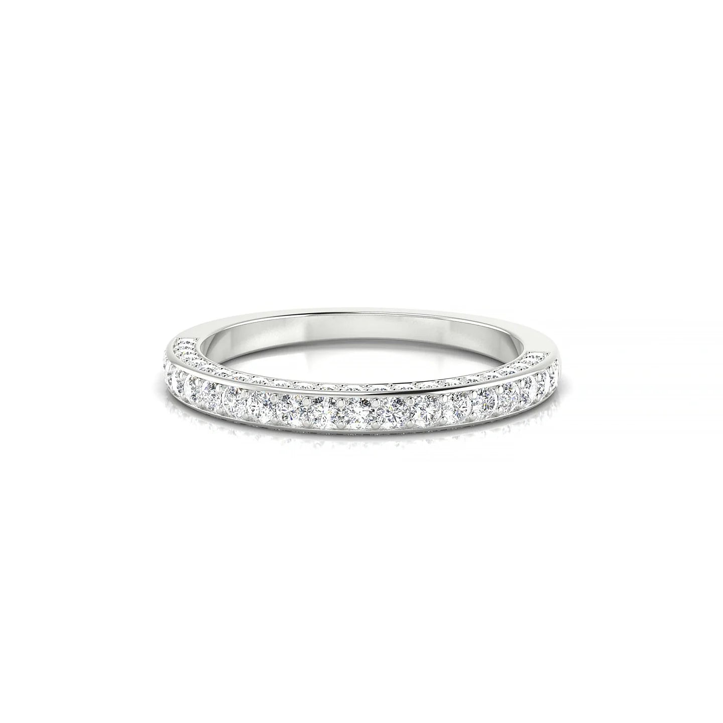 Muse | 18k White Gold 1.5 mm Round Diamond Ring