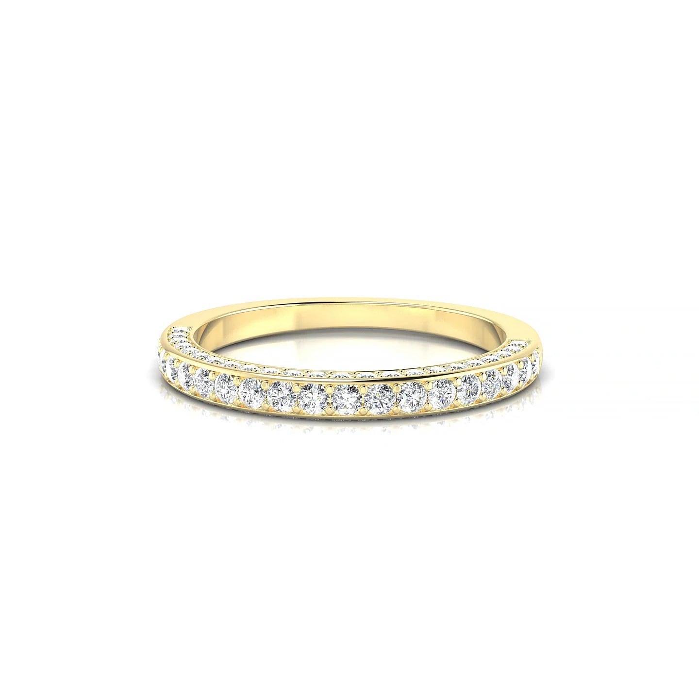 Muse | 18k Yellow Gold 1.5 mm Round Diamond Ring
