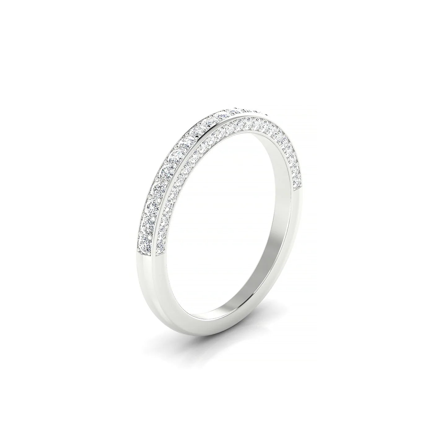 Muse | 18k White Gold 1.5 mm Round Diamond Ring