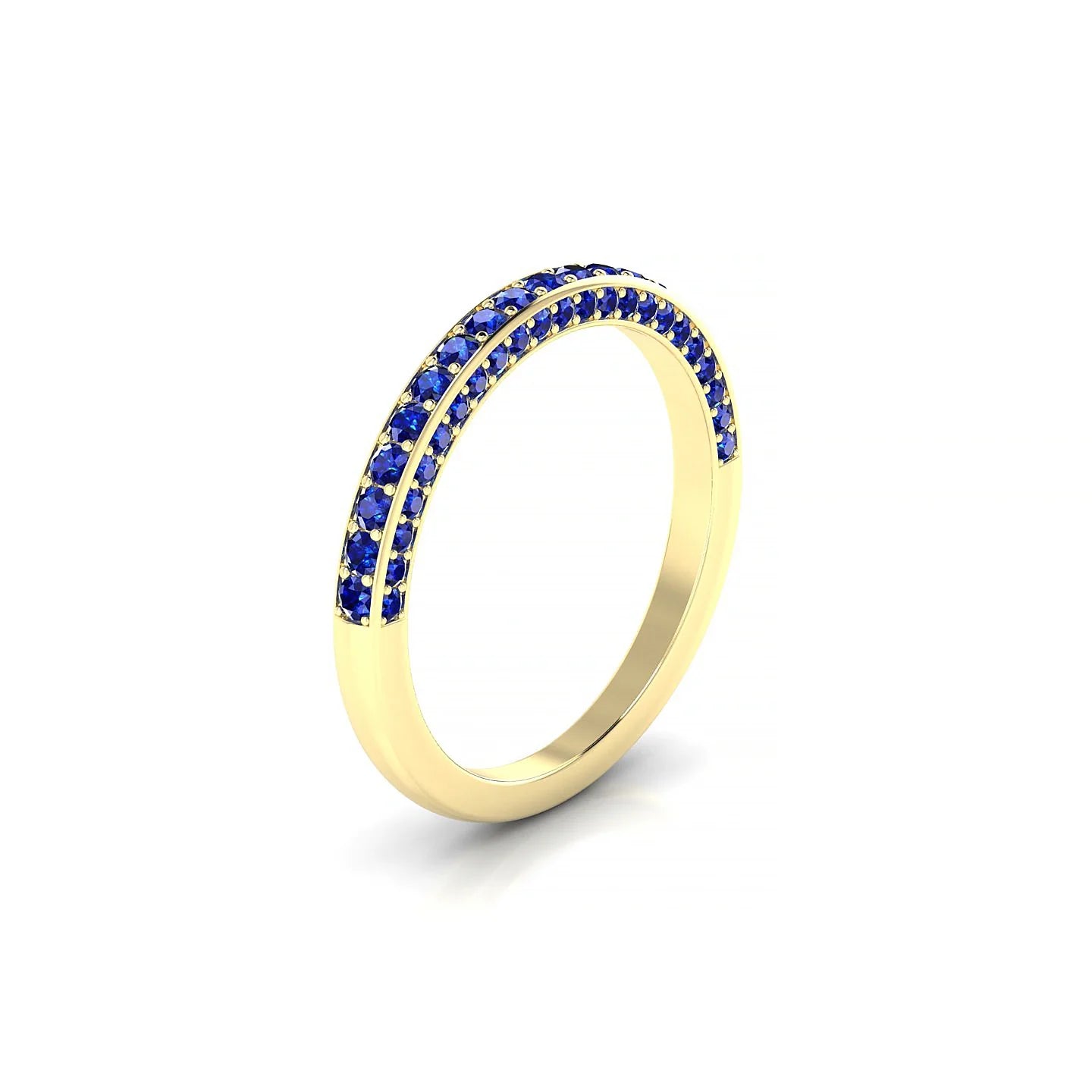 Muse | 18k Yellow Gold 1.5 mm Round Sapphire Ring
