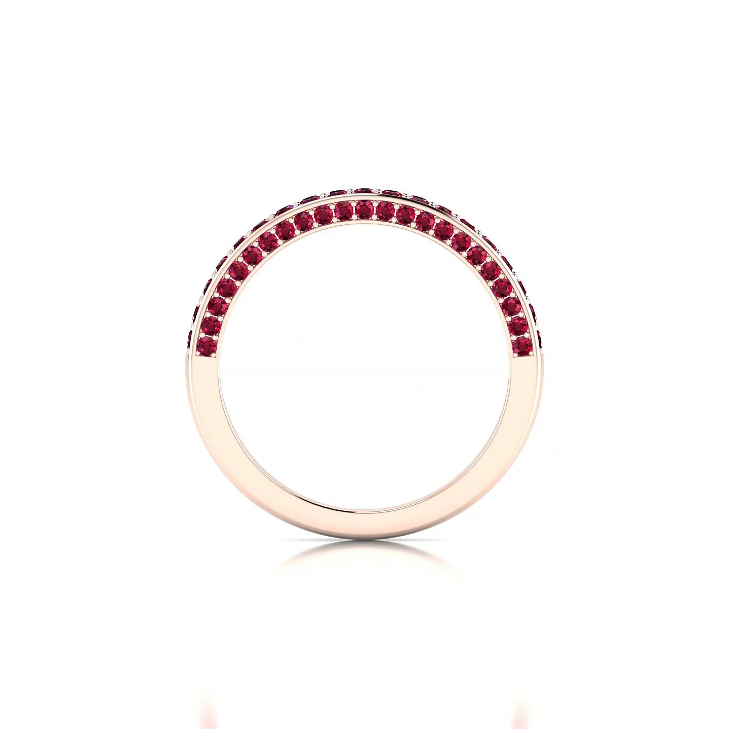 Muse | 18k Rose Gold 1.5 mm Round Ruby Ring