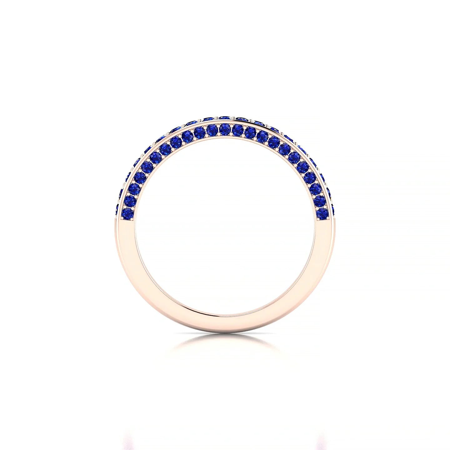 Muse | 18k Rose Gold 1.5 mm Round Sapphire Ring