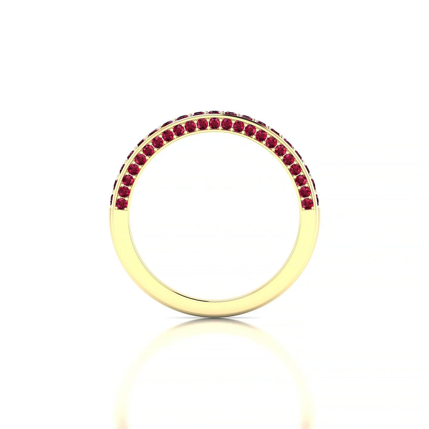 Muse | 18k Yellow Gold 1.5 mm Round Ruby Ring