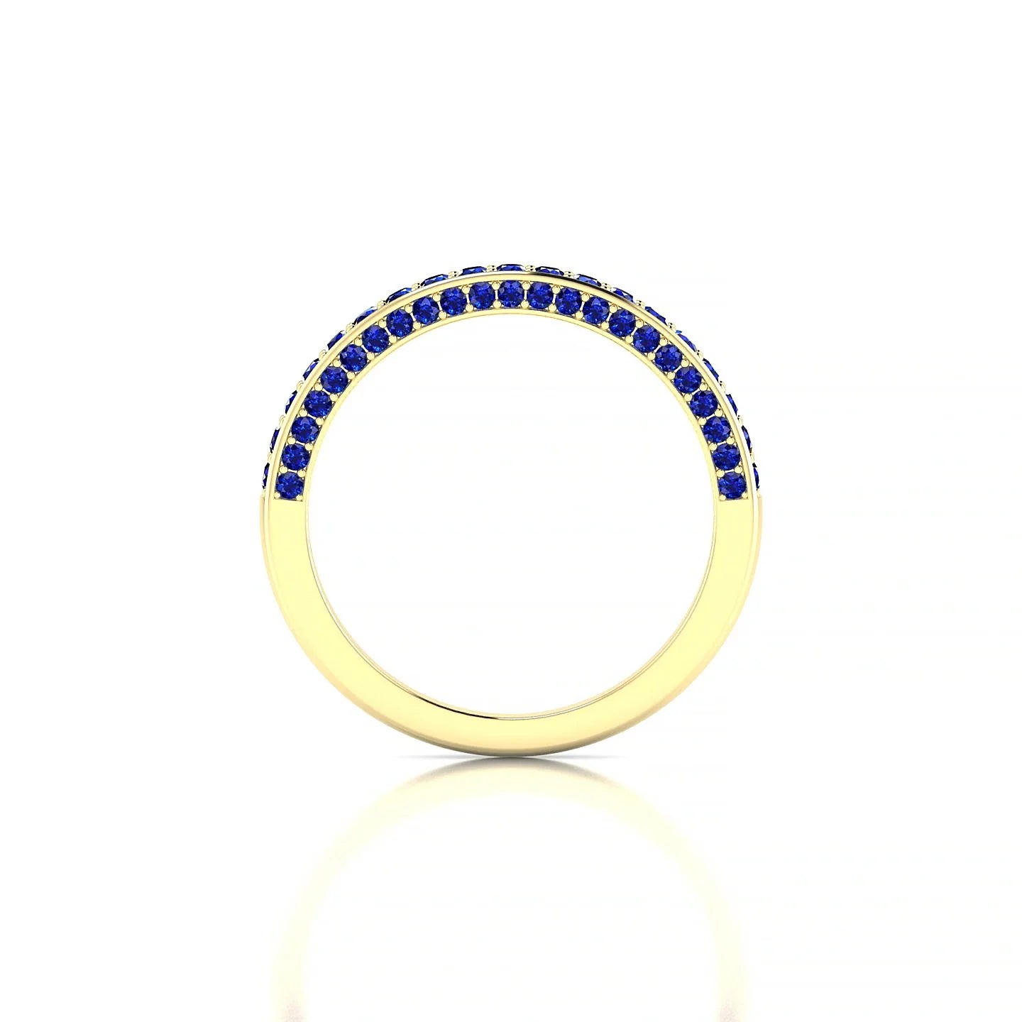 Muse | 18k Yellow Gold 1.5 mm Round Sapphire Ring