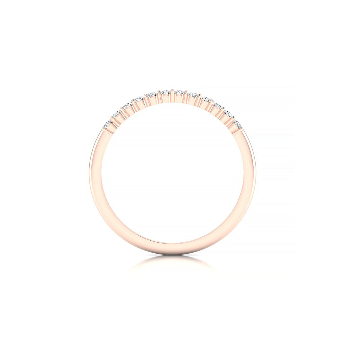 Passion | 18k Rose Gold 1.5 mm Round Diamond Ring