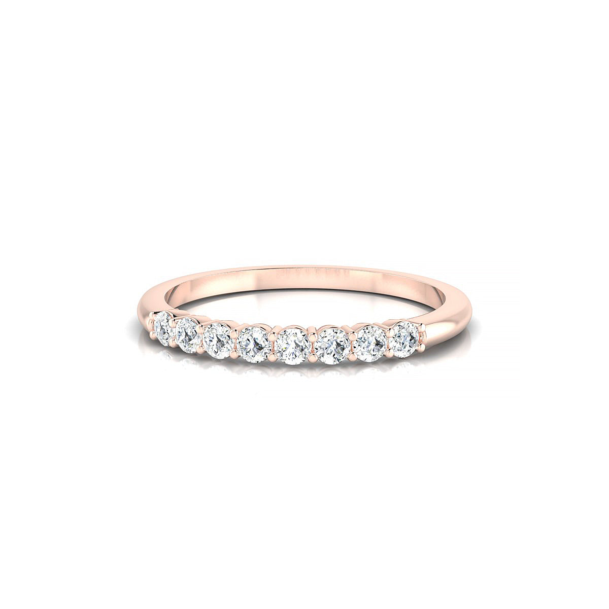 Passion | 18k Rose Gold 2 mm Round Diamond Ring