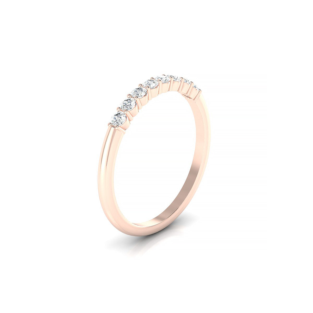 Passion | 18k Rose Gold 2 mm Round Diamond Ring
