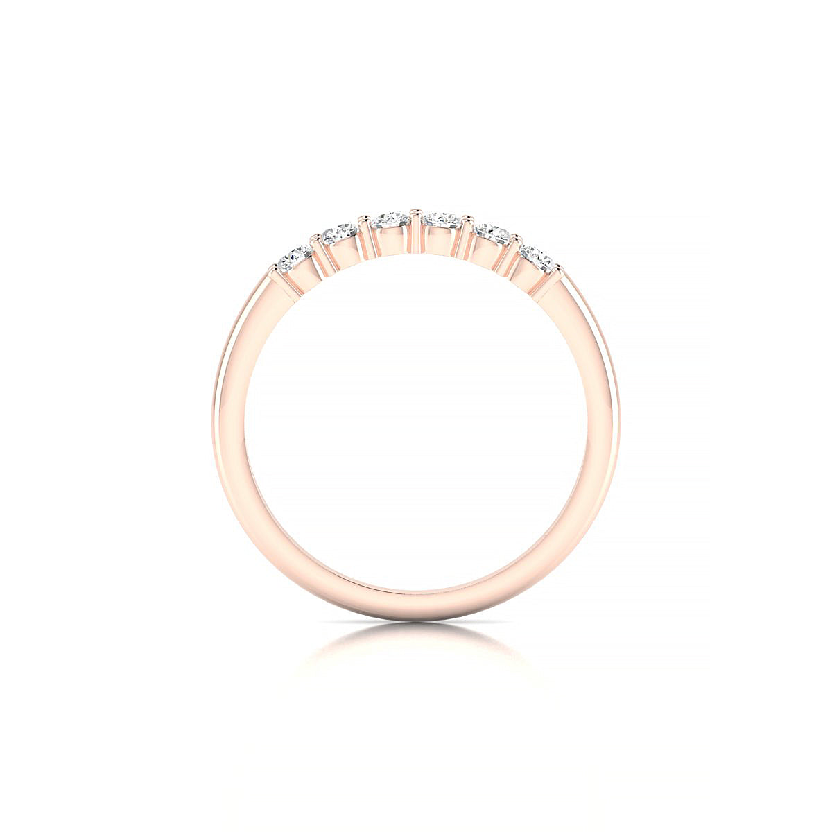 Passion | 18k Rose Gold 2.5 mm Round Diamond Ring