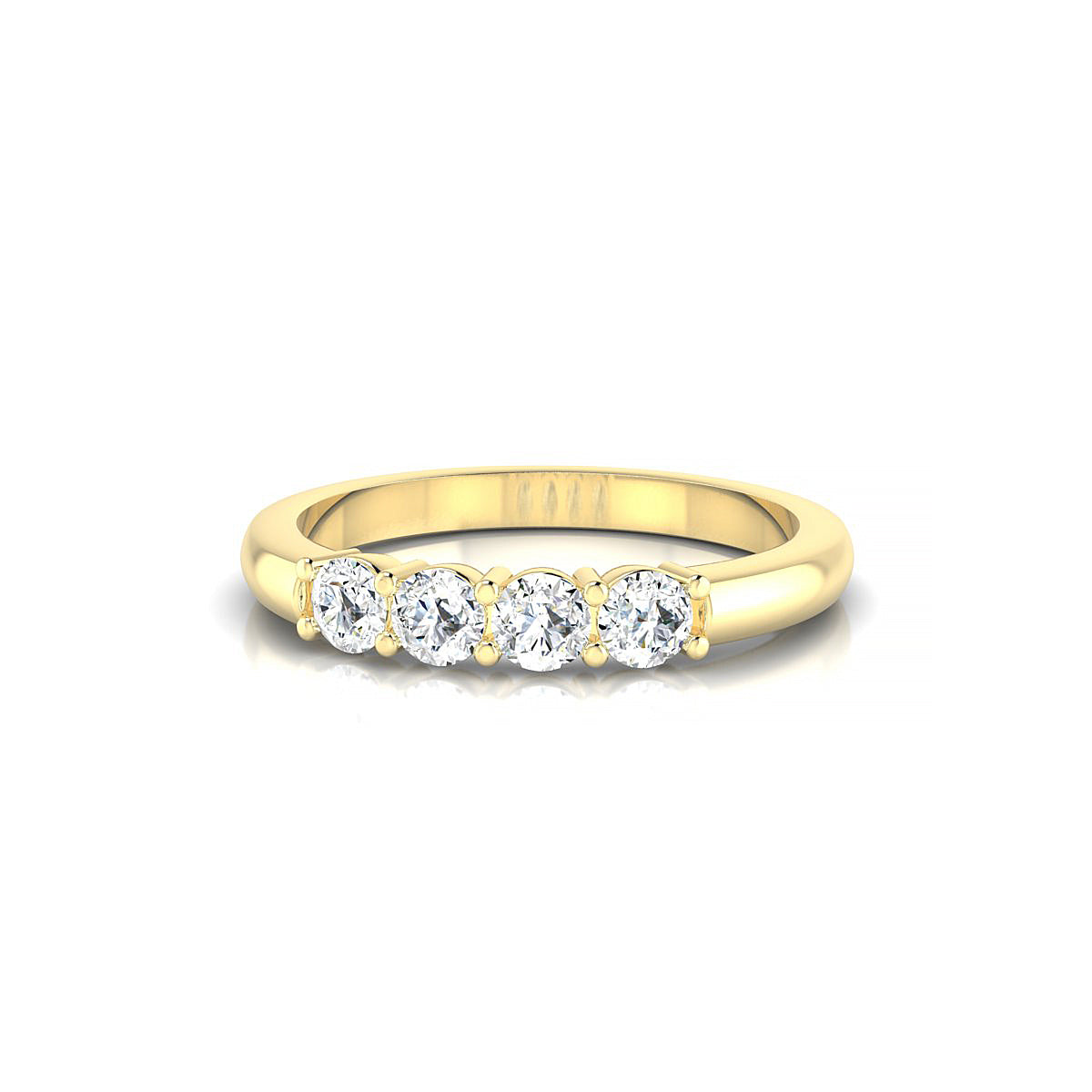 Passion | 18k Yellow Gold 3 mm Round Diamond Ring