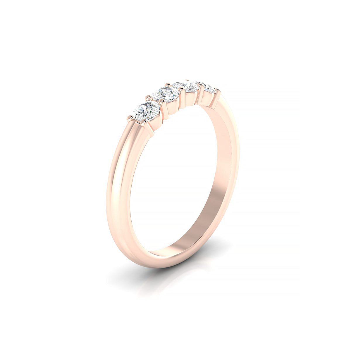 Passion | 18k Rose Gold 3 mm Round Diamond Ring